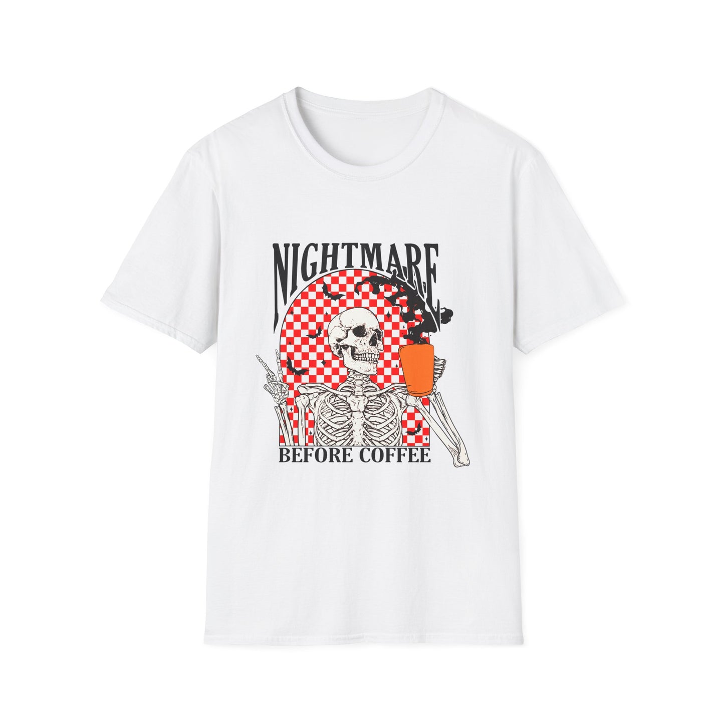 Nightmare Before Coffee Unisex T-Shirt, Halloween Gift, Skeleton Tee, Funny Coffee Shirt, Graphic Tee for Coffee Lovers
