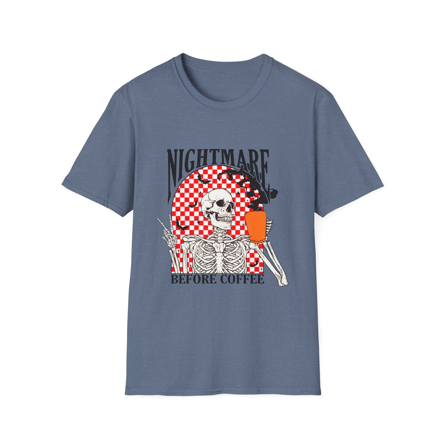 Nightmare Before Coffee Unisex T-Shirt, Halloween Gift, Skeleton Tee, Funny Coffee Shirt, Graphic Tee for Coffee Lovers