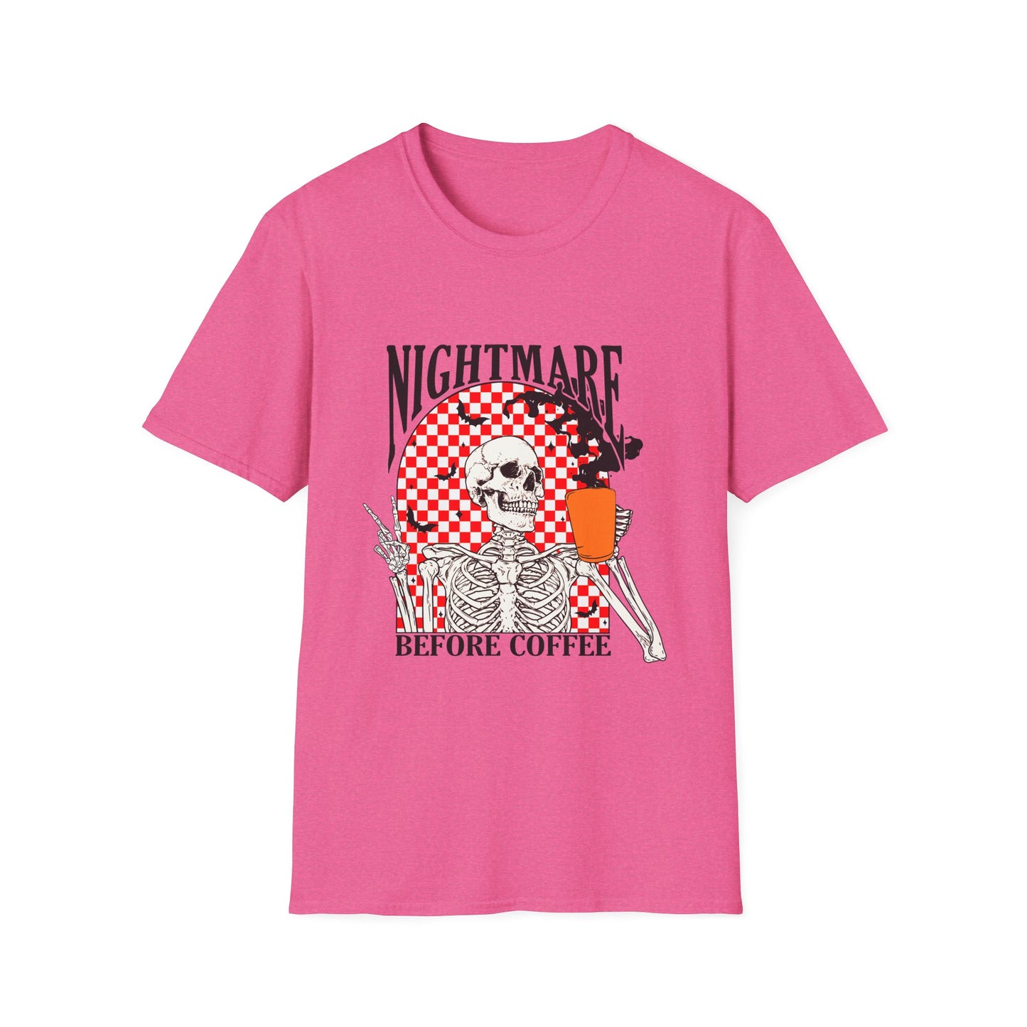 Nightmare Before Coffee Unisex T-Shirt, Halloween Gift, Skeleton Tee, Funny Coffee Shirt, Graphic Tee for Coffee Lovers