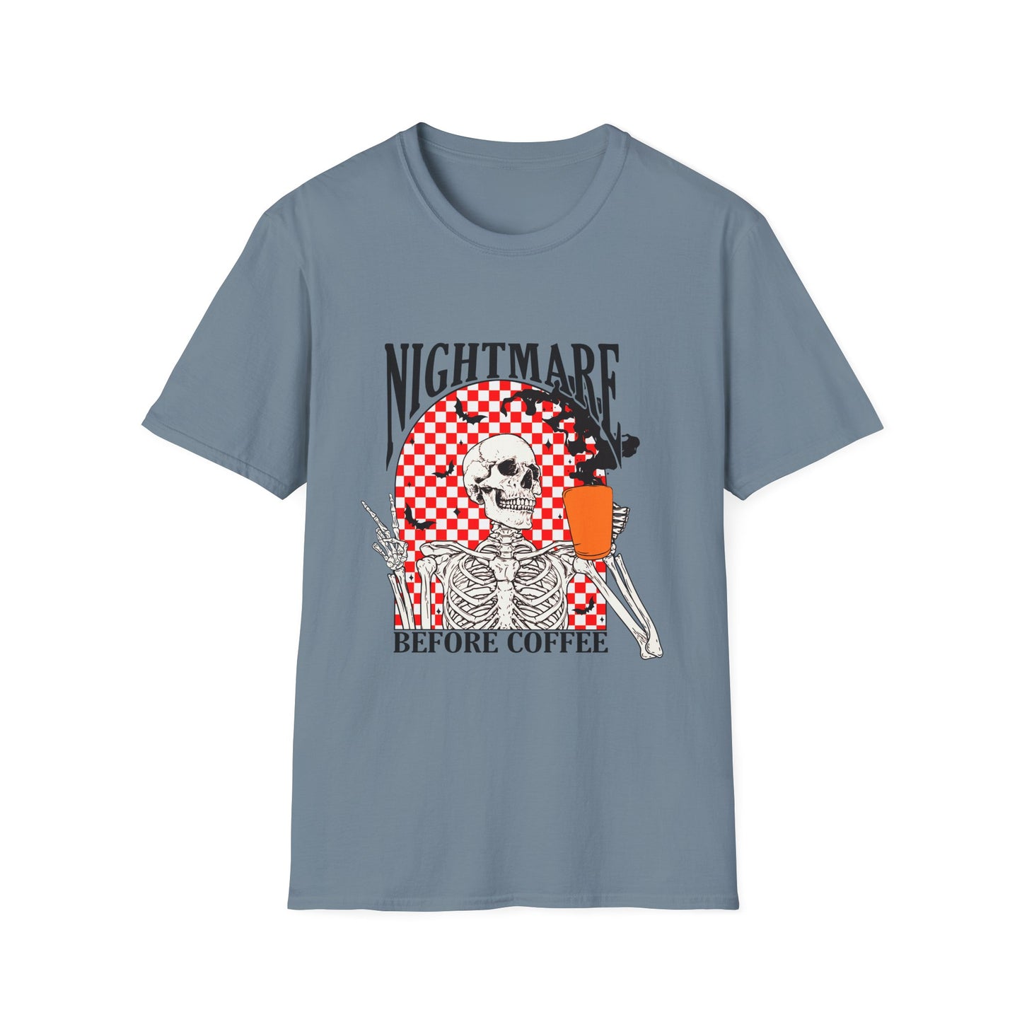 Nightmare Before Coffee Unisex T-Shirt, Halloween Gift, Skeleton Tee, Funny Coffee Shirt, Graphic Tee for Coffee Lovers