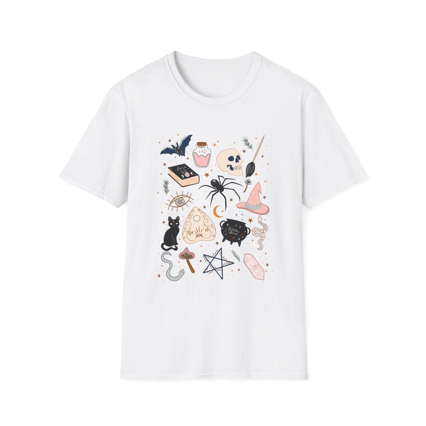 Boho Mystic Unisex T-Shirt, Cute Casual Tee for Everyday Wear, Perfect for Halloween, Gift for Witchy Friends, Trendy Graphic Tee