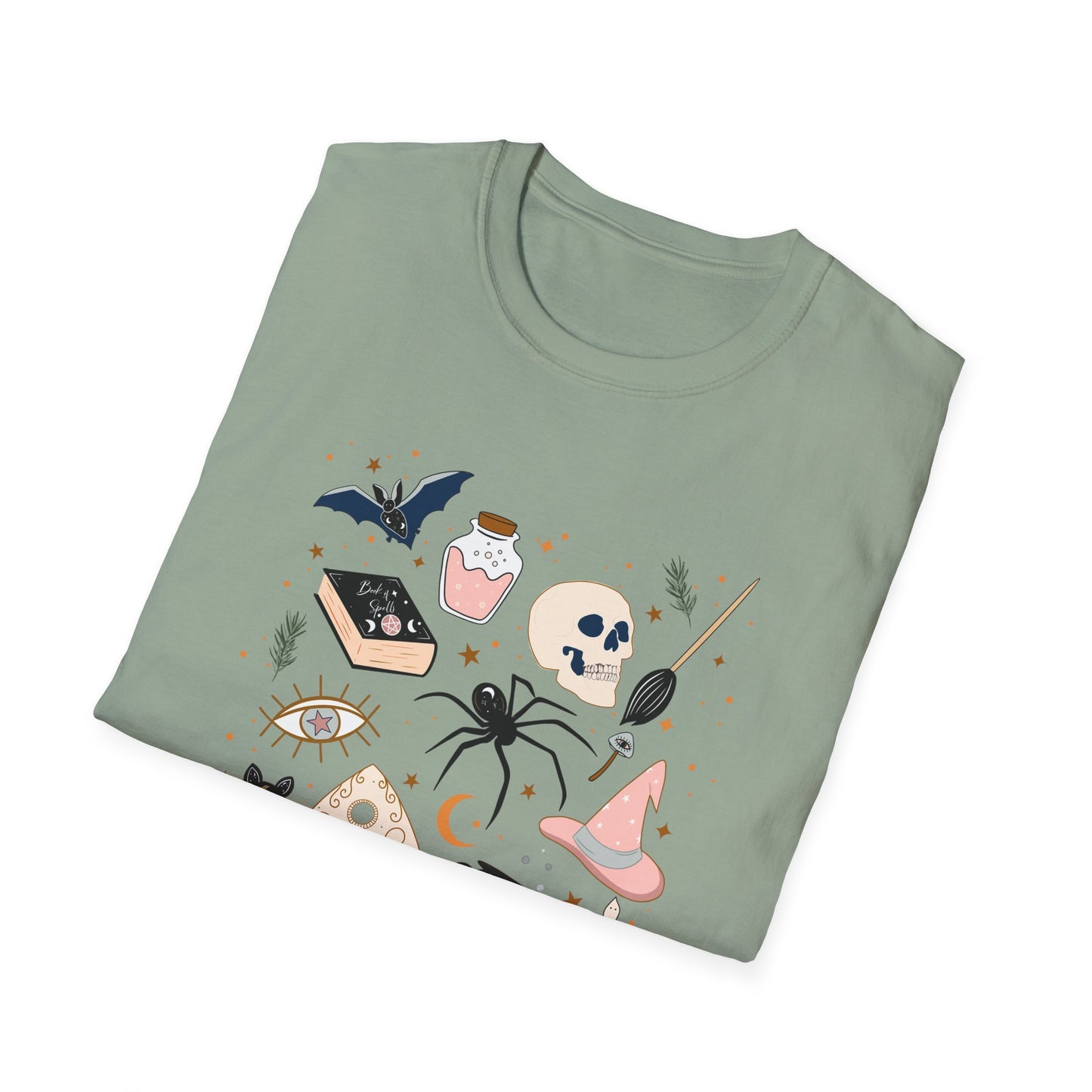 Boho Mystic Unisex T-Shirt, Cute Casual Tee for Everyday Wear, Perfect for Halloween, Gift for Witchy Friends, Trendy Graphic Tee