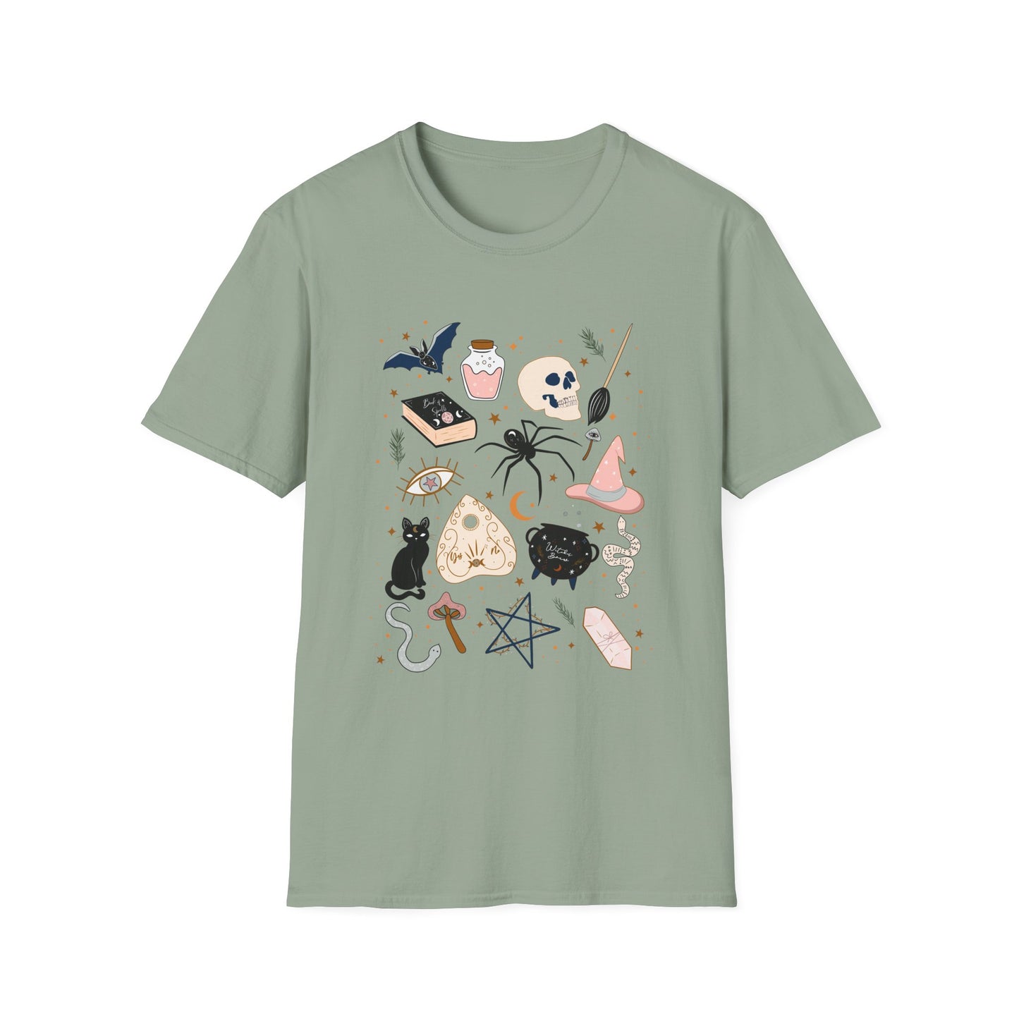 Boho Mystic Unisex T-Shirt, Cute Casual Tee for Everyday Wear, Perfect for Halloween, Gift for Witchy Friends, Trendy Graphic Tee