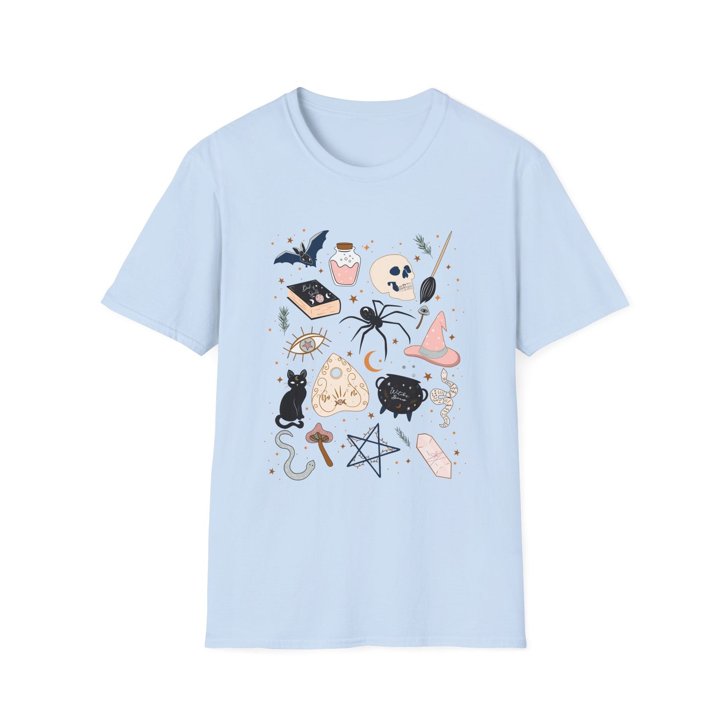 Boho Mystic Unisex T-Shirt, Cute Casual Tee for Everyday Wear, Perfect for Halloween, Gift for Witchy Friends, Trendy Graphic Tee