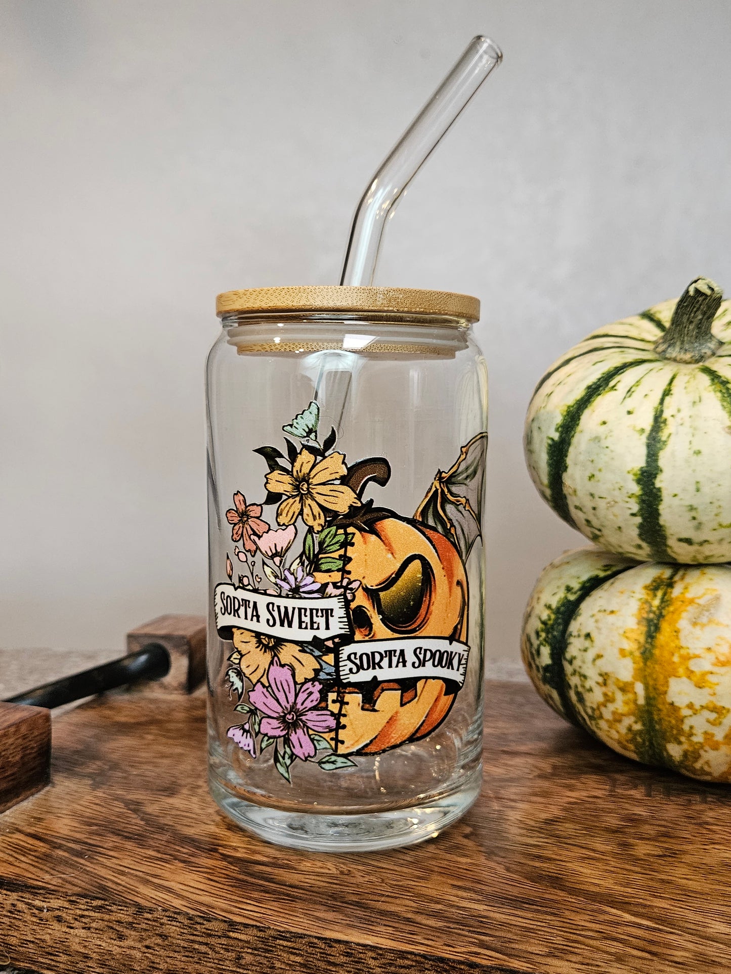 Sorta Sweet, Sorta Spooky Glass Cup - Desert Blossom Gifts