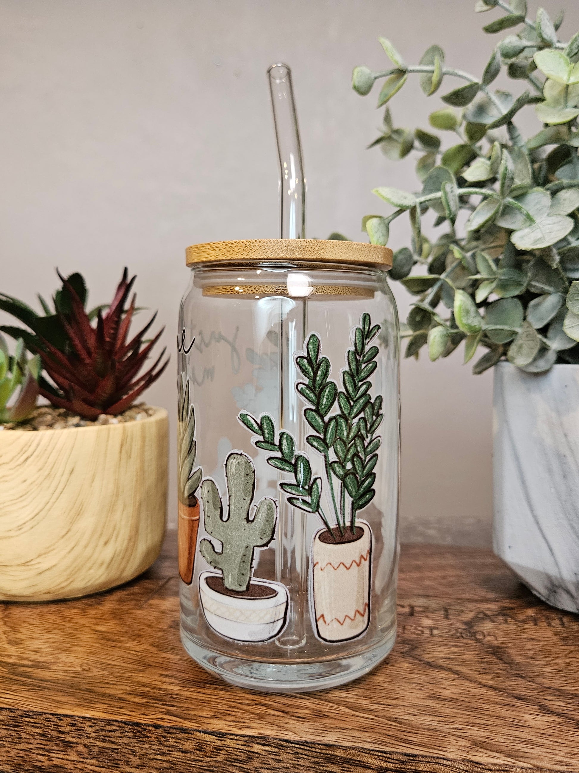 Just One More Plant Glass Cup - Desert Blossom Gifts