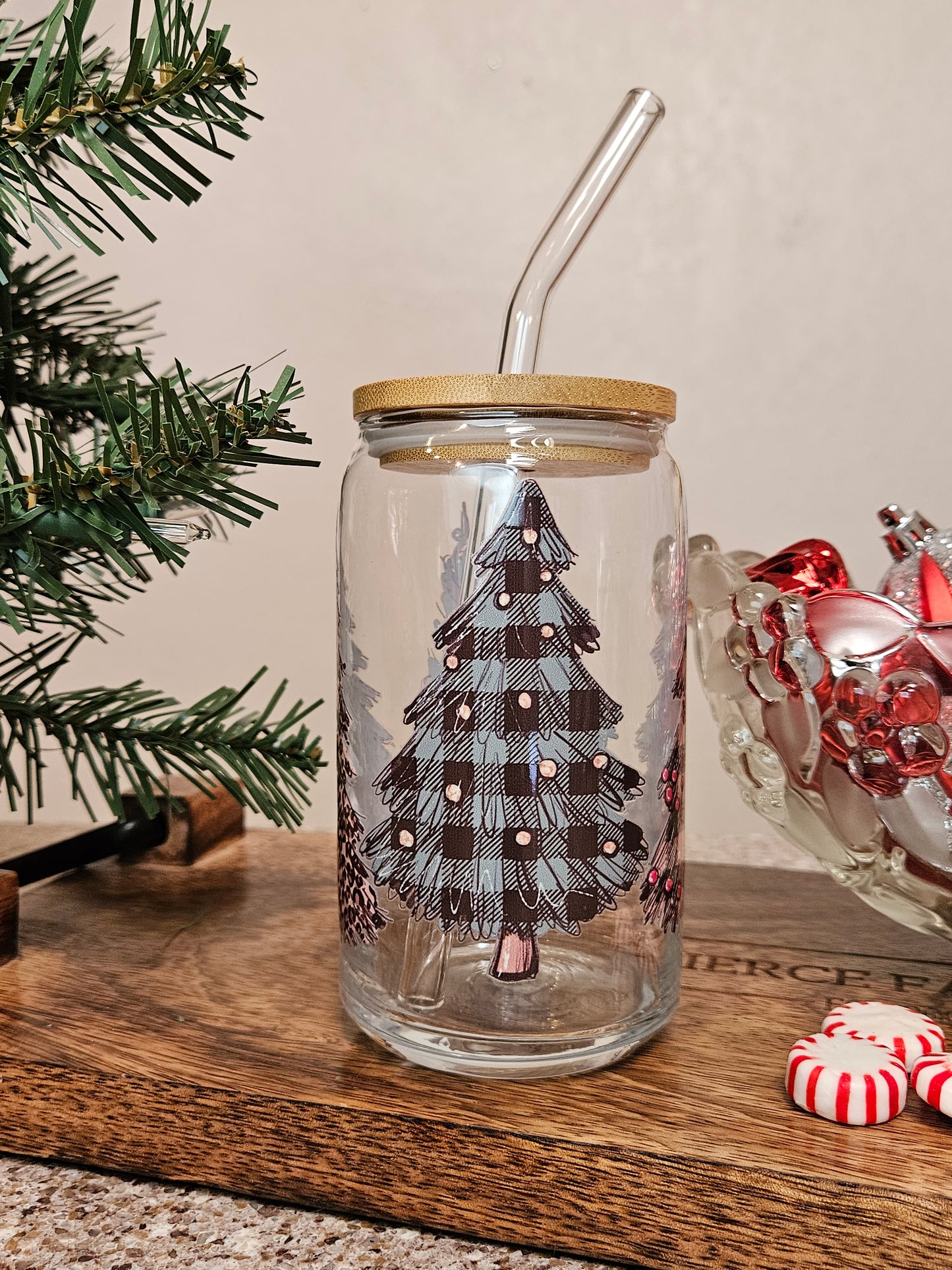 Z Christmas Tree Glass Cup - Desert Blossom Gifts