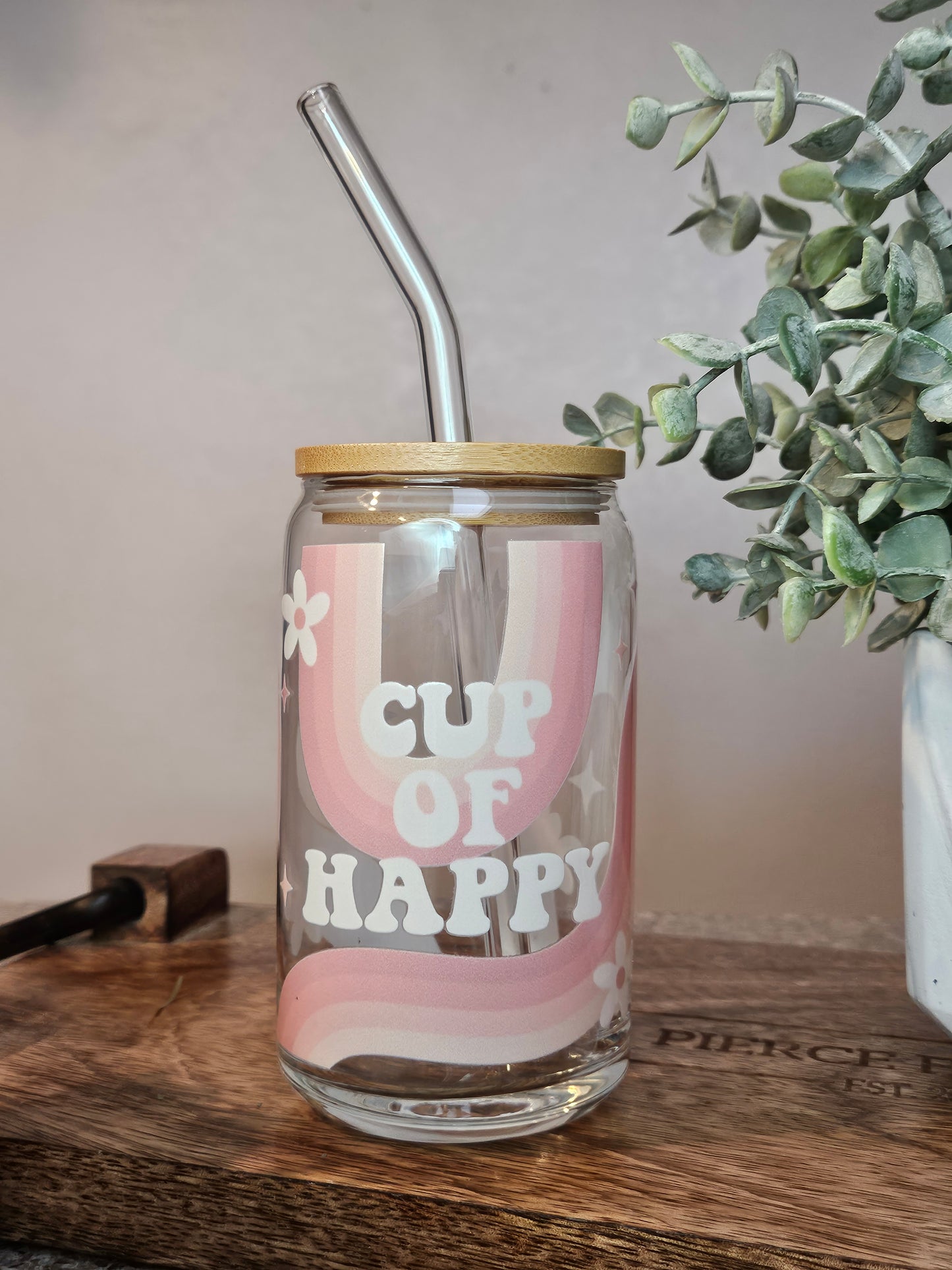 Cup of Happy Glass Cup - Desert Blossom Gifts