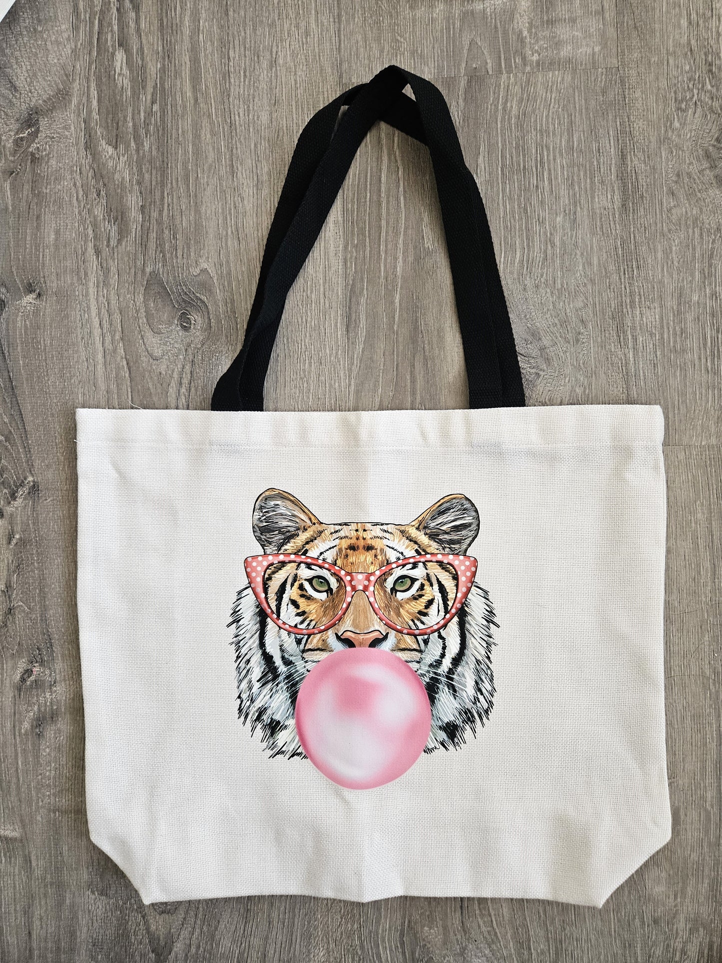 Bubble Gum Tiger Canvas Bag - Desert Blossom Gifts