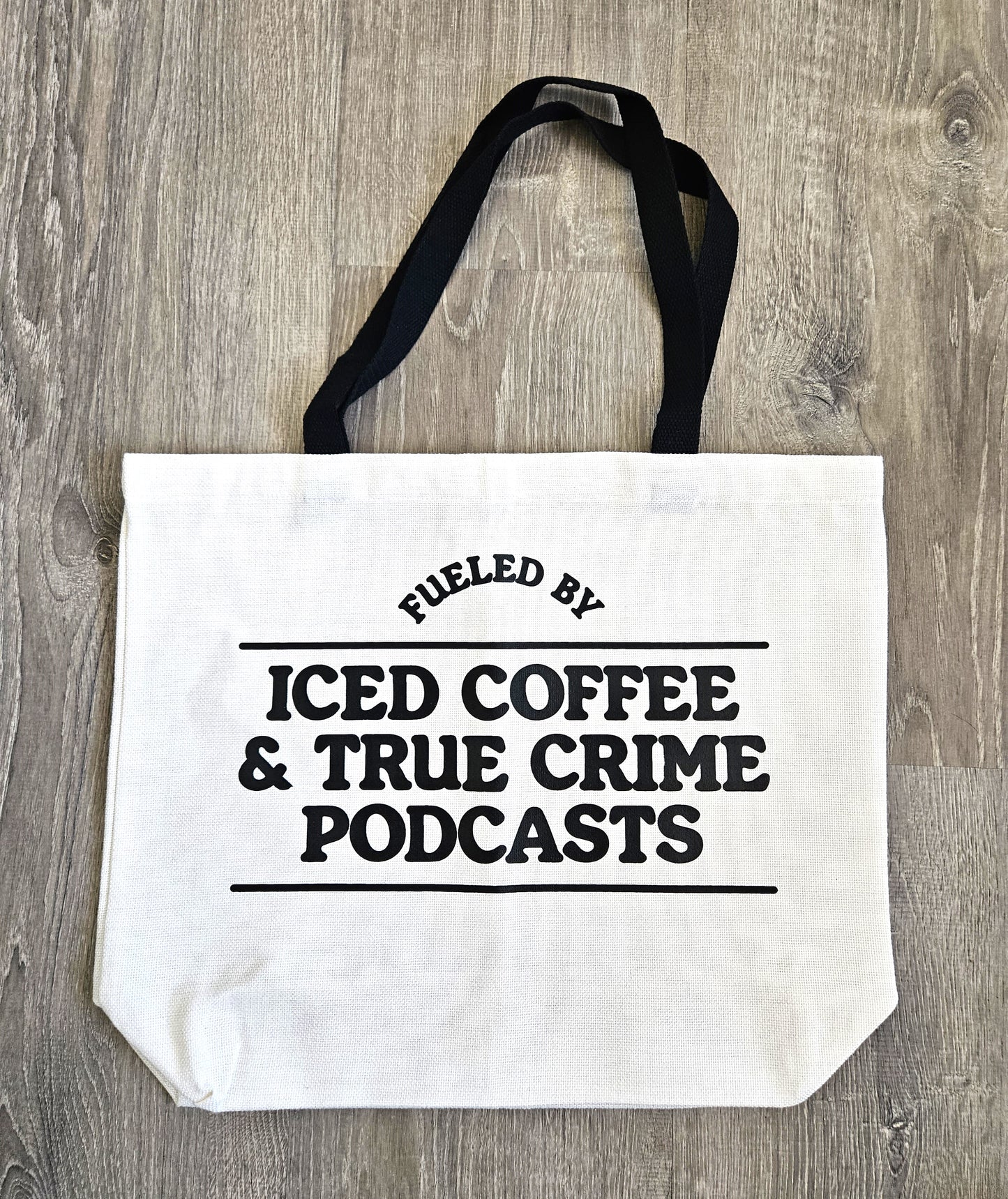 Iced Coffee True Crime Canvas Bag - Desert Blossom Gifts