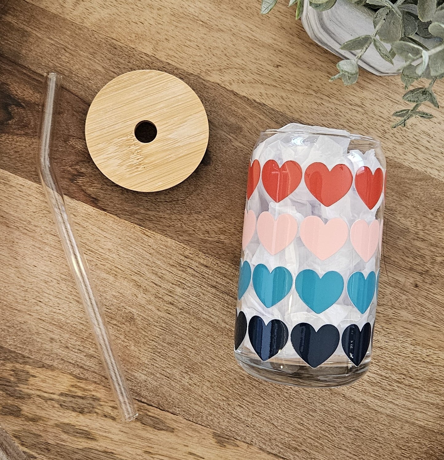 Hearts Glass Cup - Desert Blossom Gifts