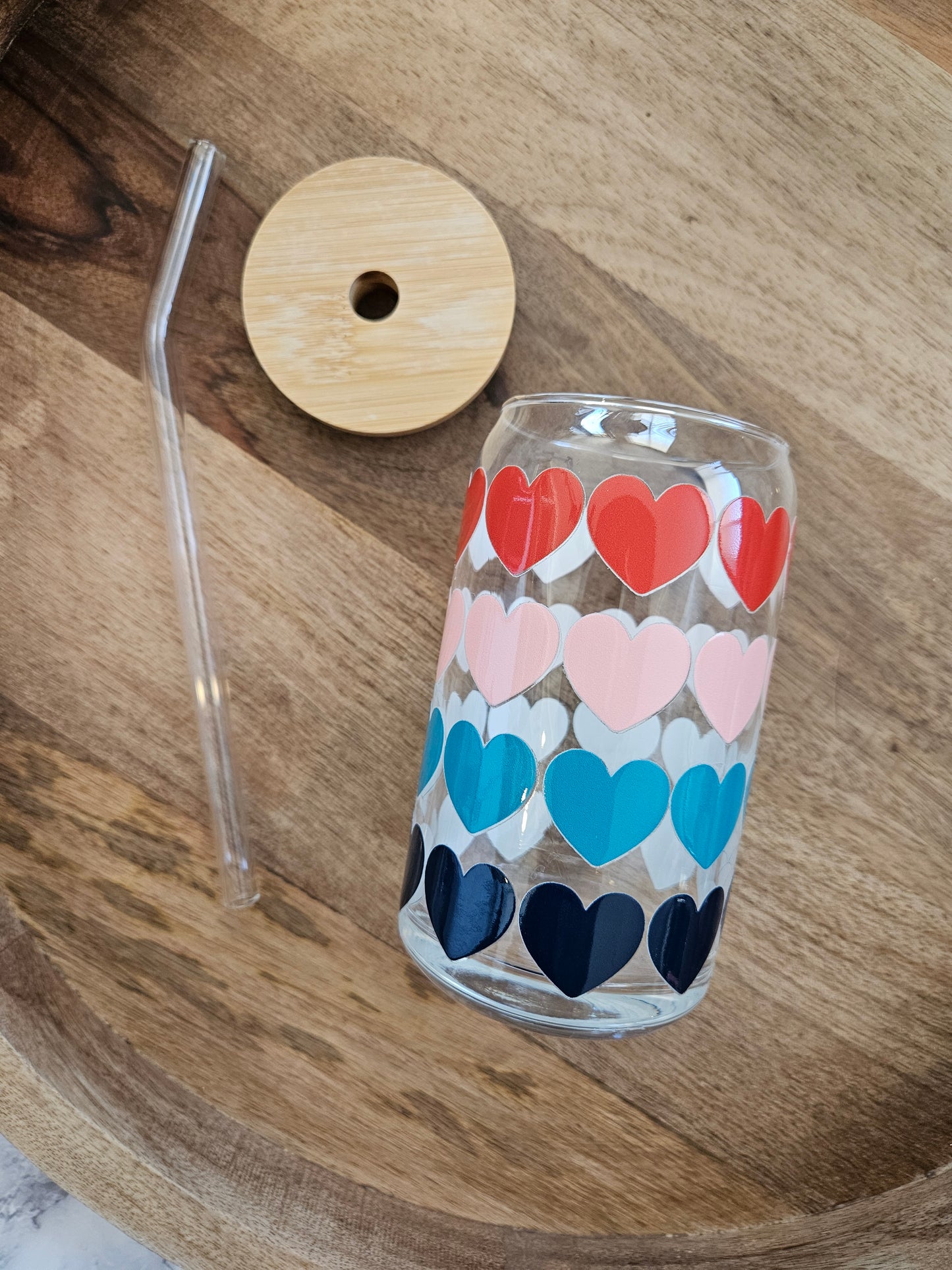 Hearts Glass Cup - Desert Blossom Gifts