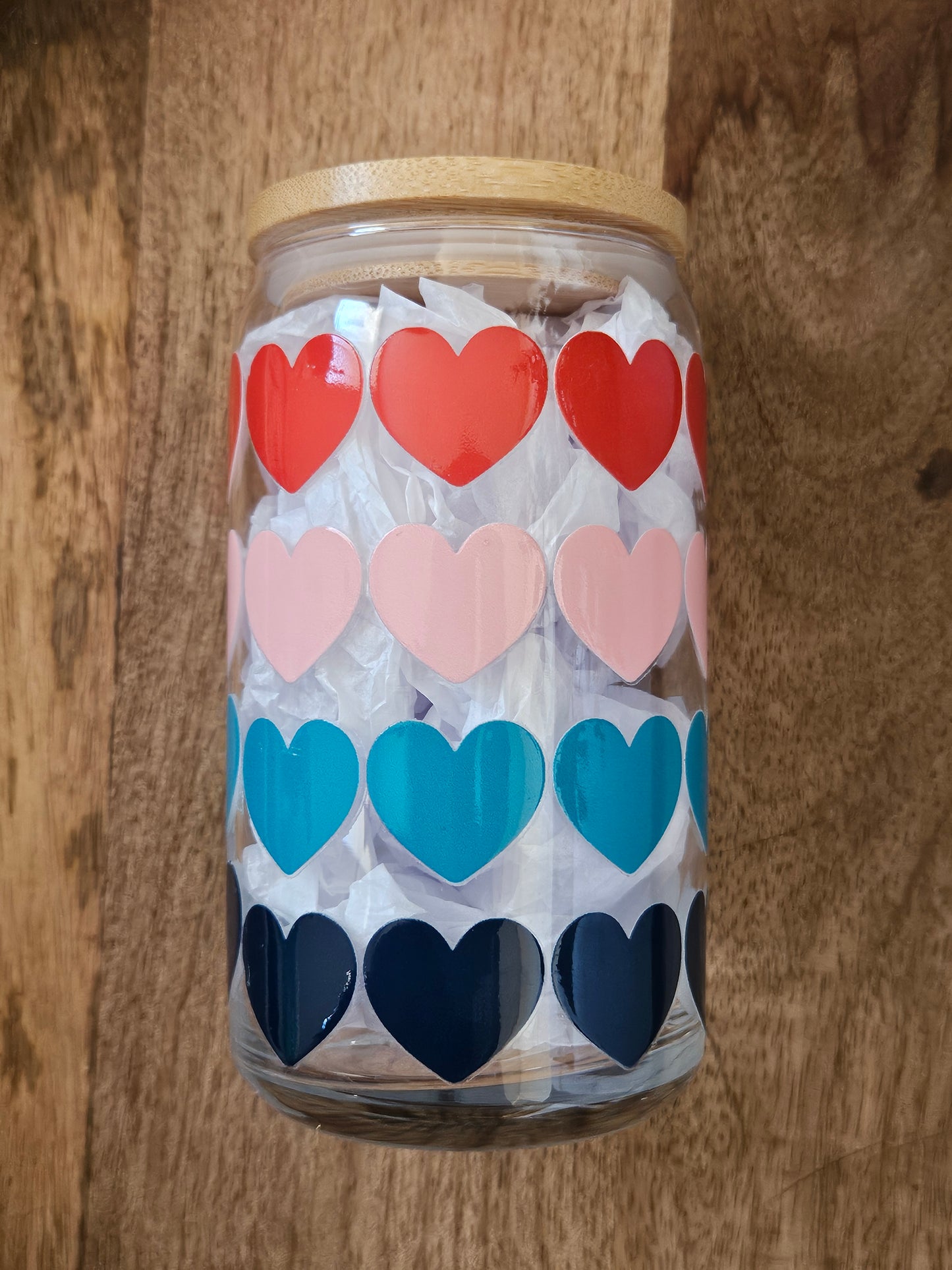 Hearts Glass Cup - Desert Blossom Gifts