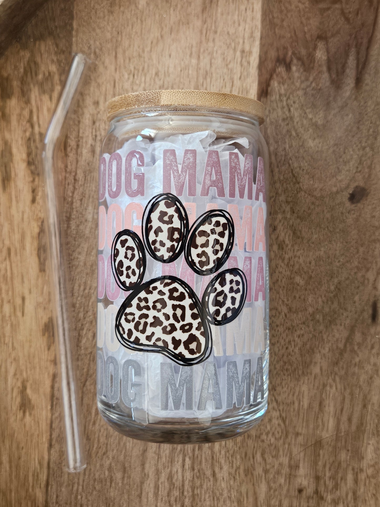Dog Mama Glass Cup - Desert Blossom Gifts