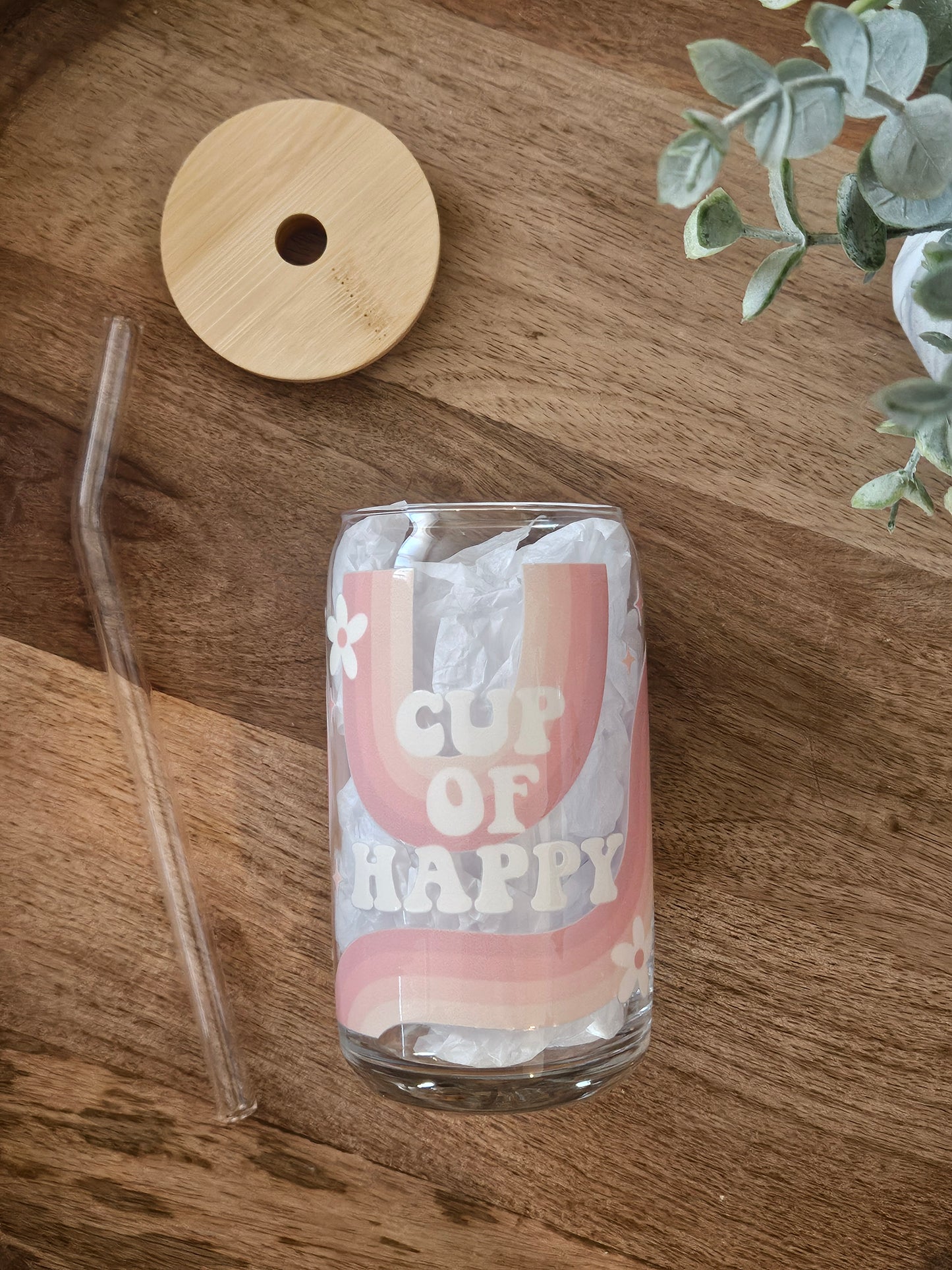 Cup of Happy Glass Cup - Desert Blossom Gifts