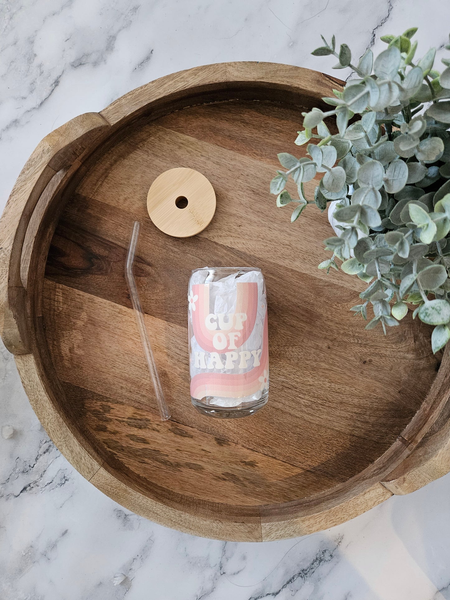 Cup of Happy Glass Cup - Desert Blossom Gifts