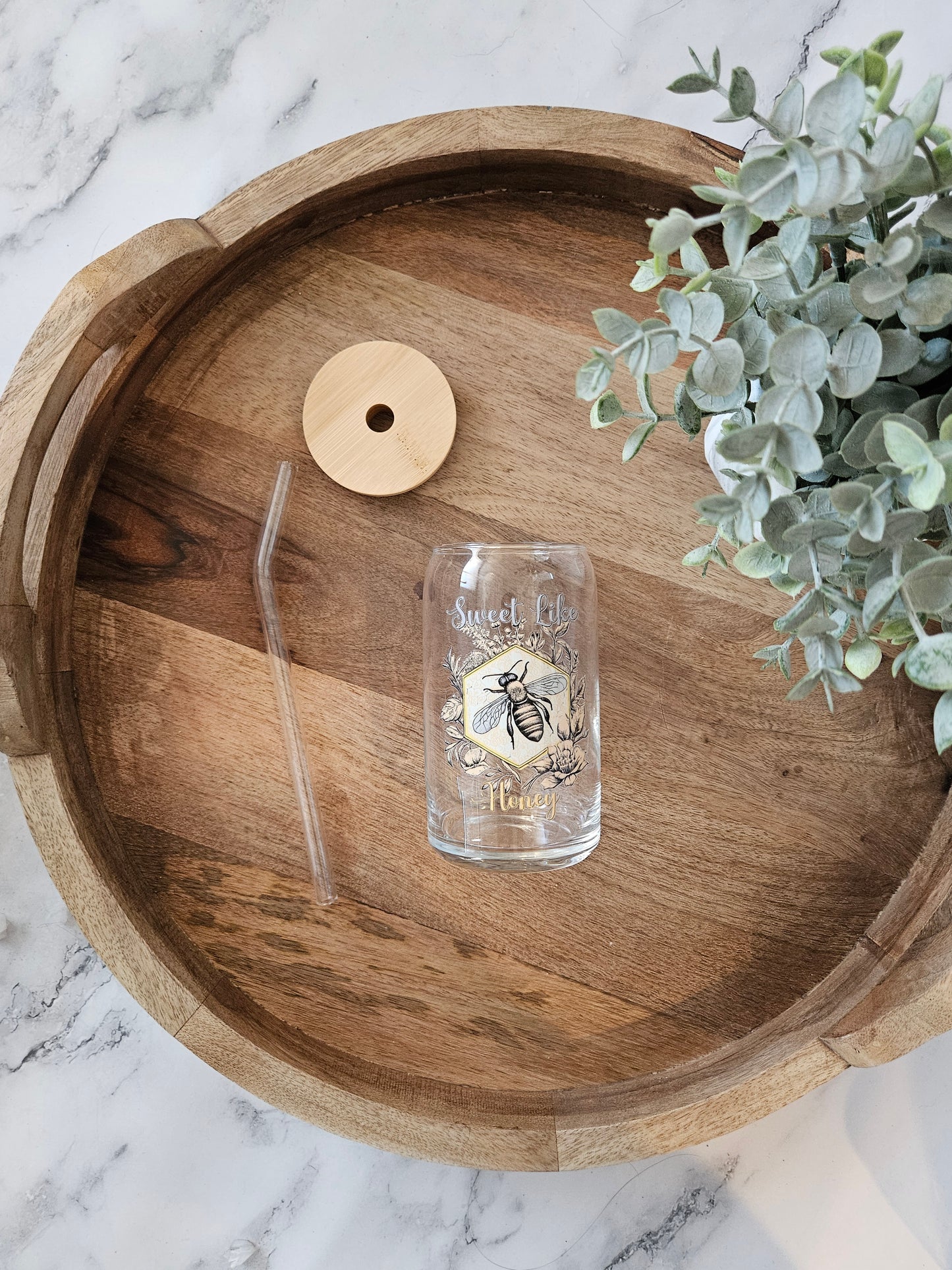 Sweet Like Honey Glass Cup - Desert Blossom Gifts