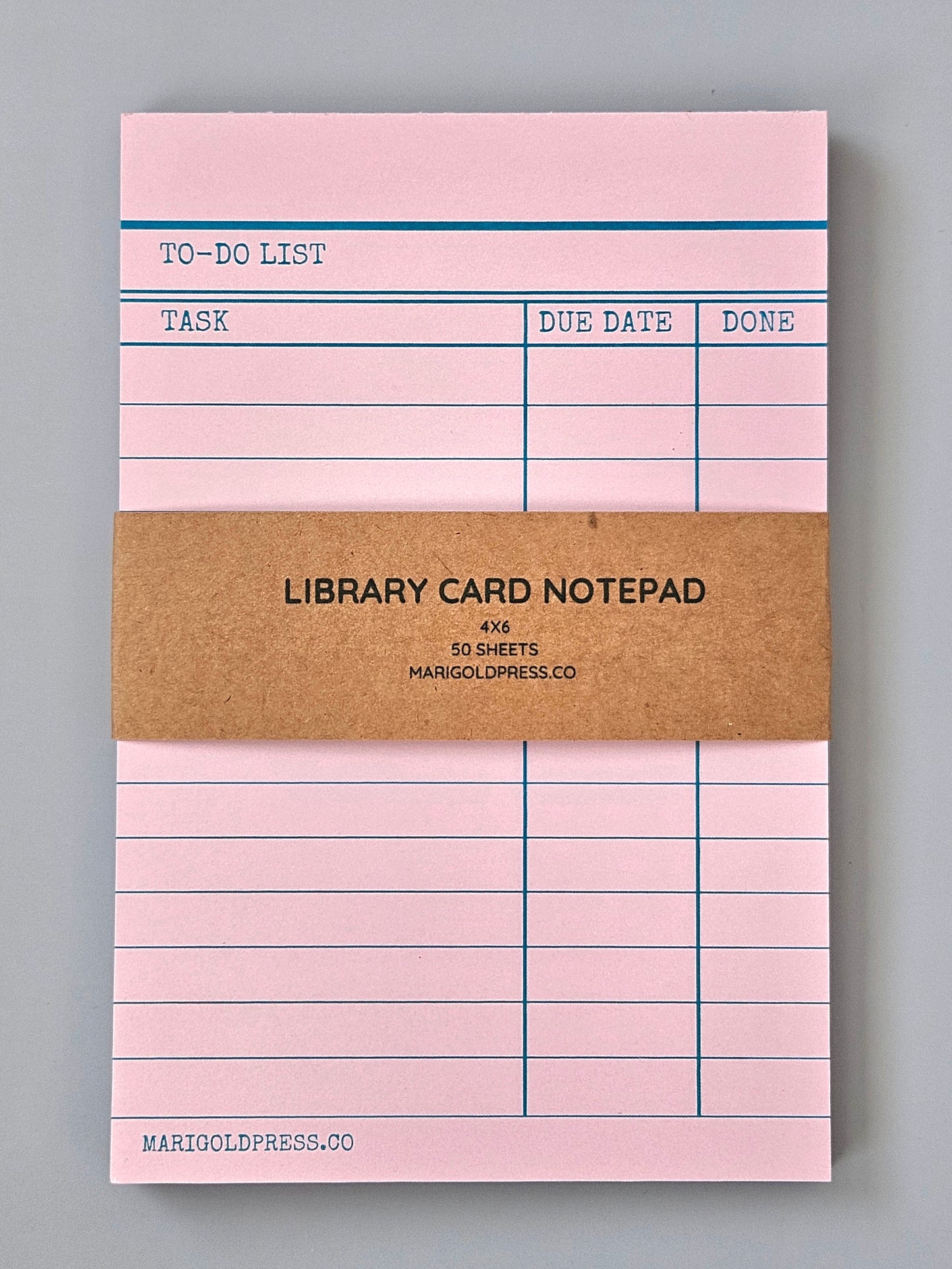 Library Card Notepad - Desert Blossom Gifts