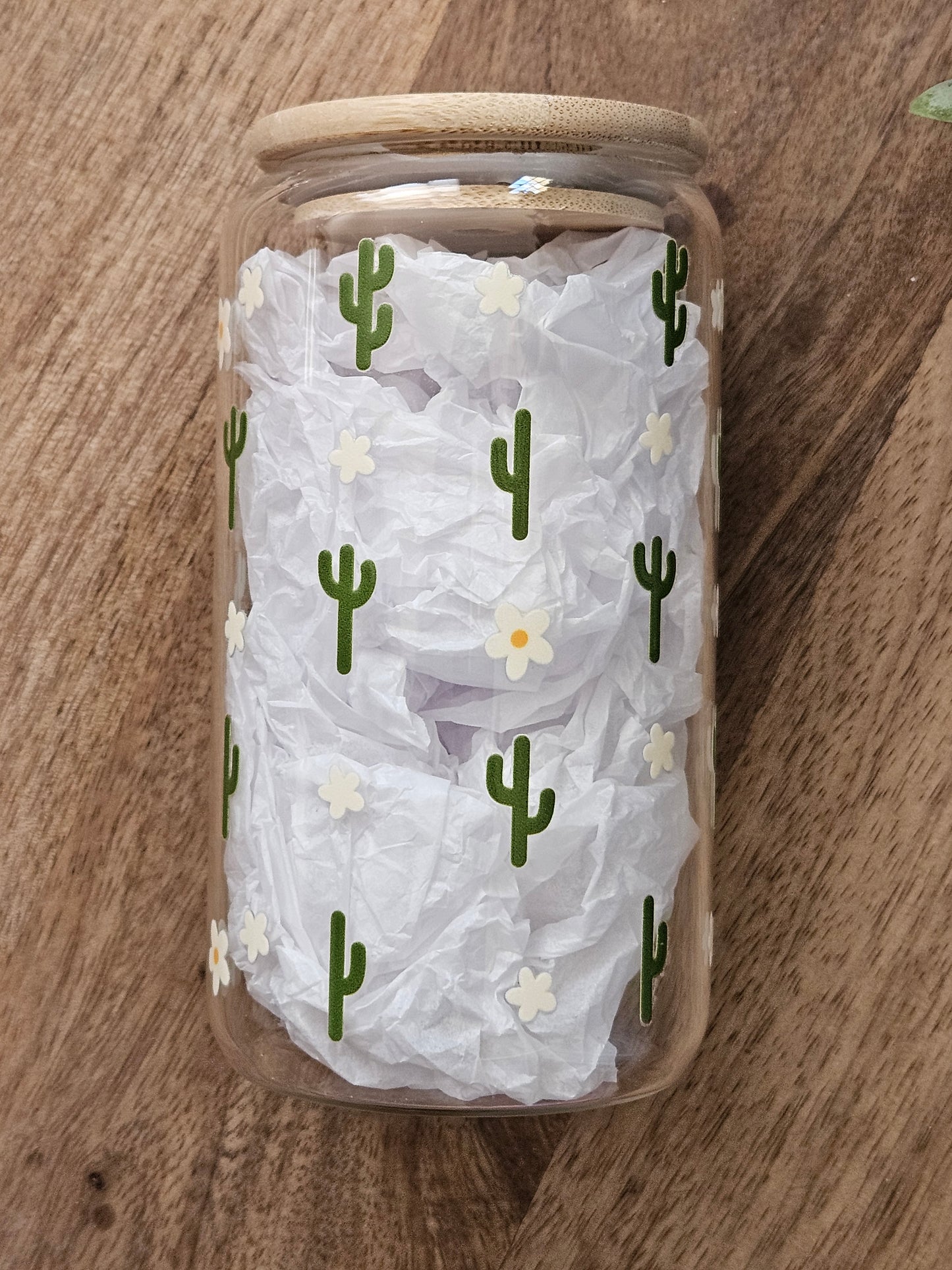 Desert Cacti Glass Cup - Desert Blossom Gifts
