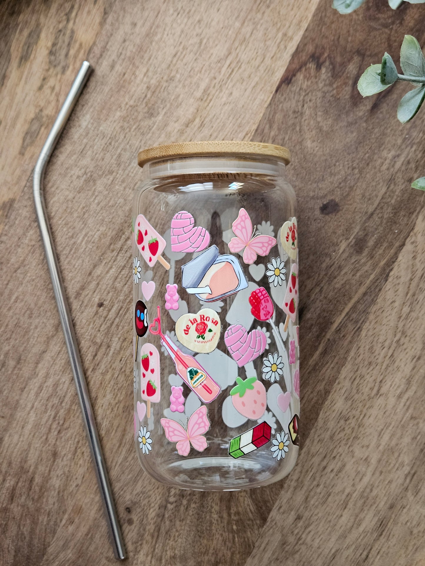 Mexican Dulces Glass Cup - Desert Blossom Gifts