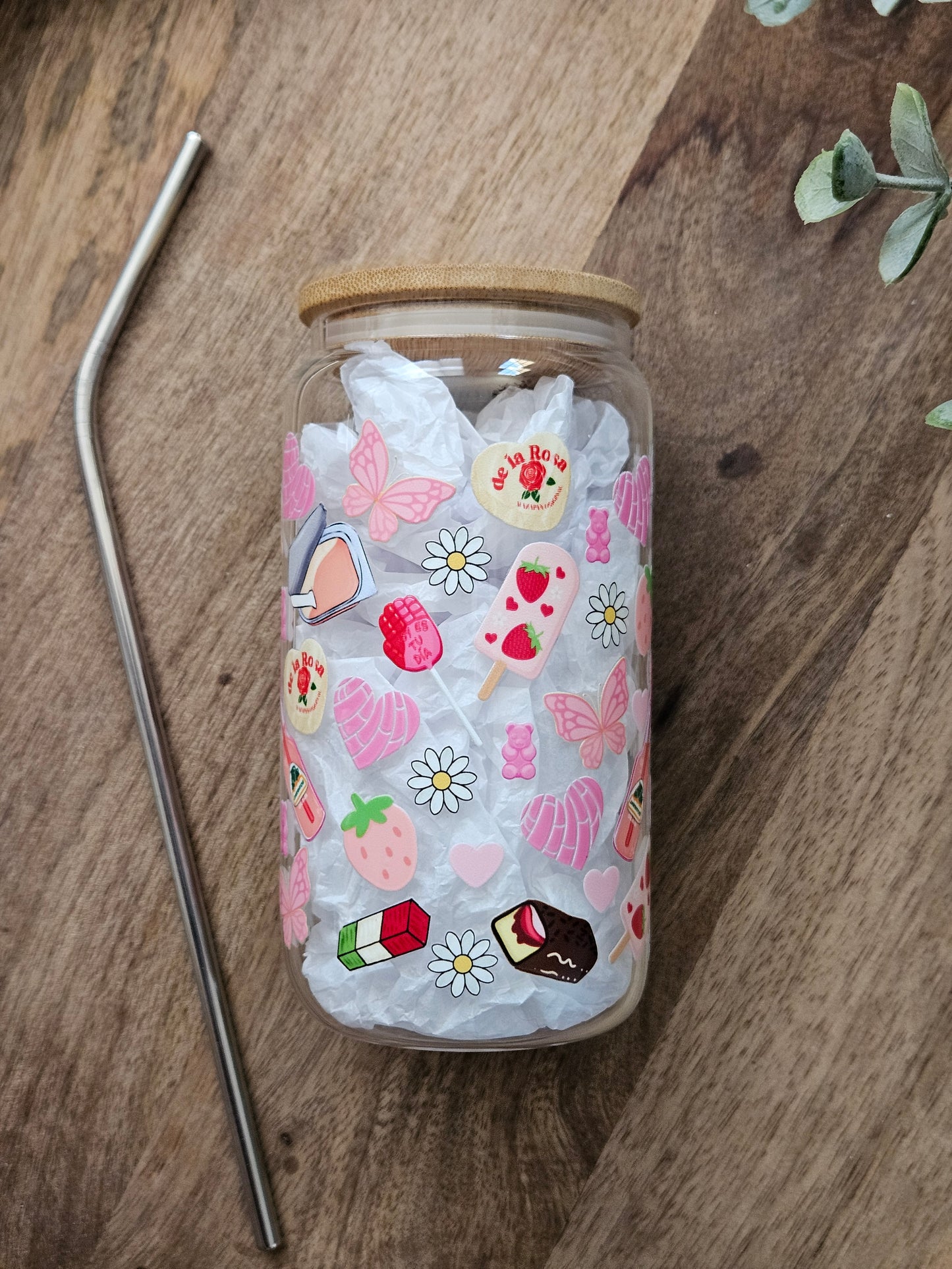 Mexican Dulces Glass Cup - Desert Blossom Gifts