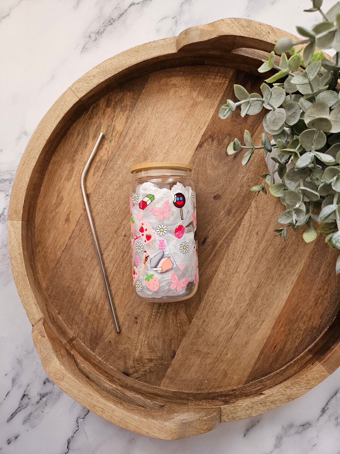 Mexican Dulces Glass Cup - Desert Blossom Gifts