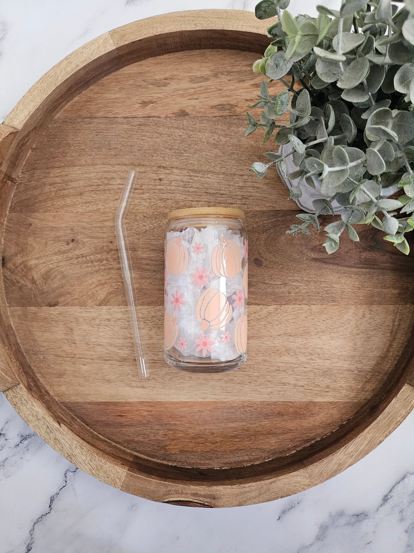 Pumpkins Glass Cup - Desert Blossom Gifts