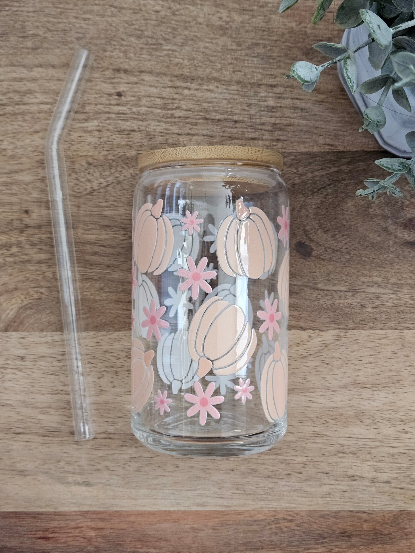 Pumpkins Glass Cup - Desert Blossom Gifts