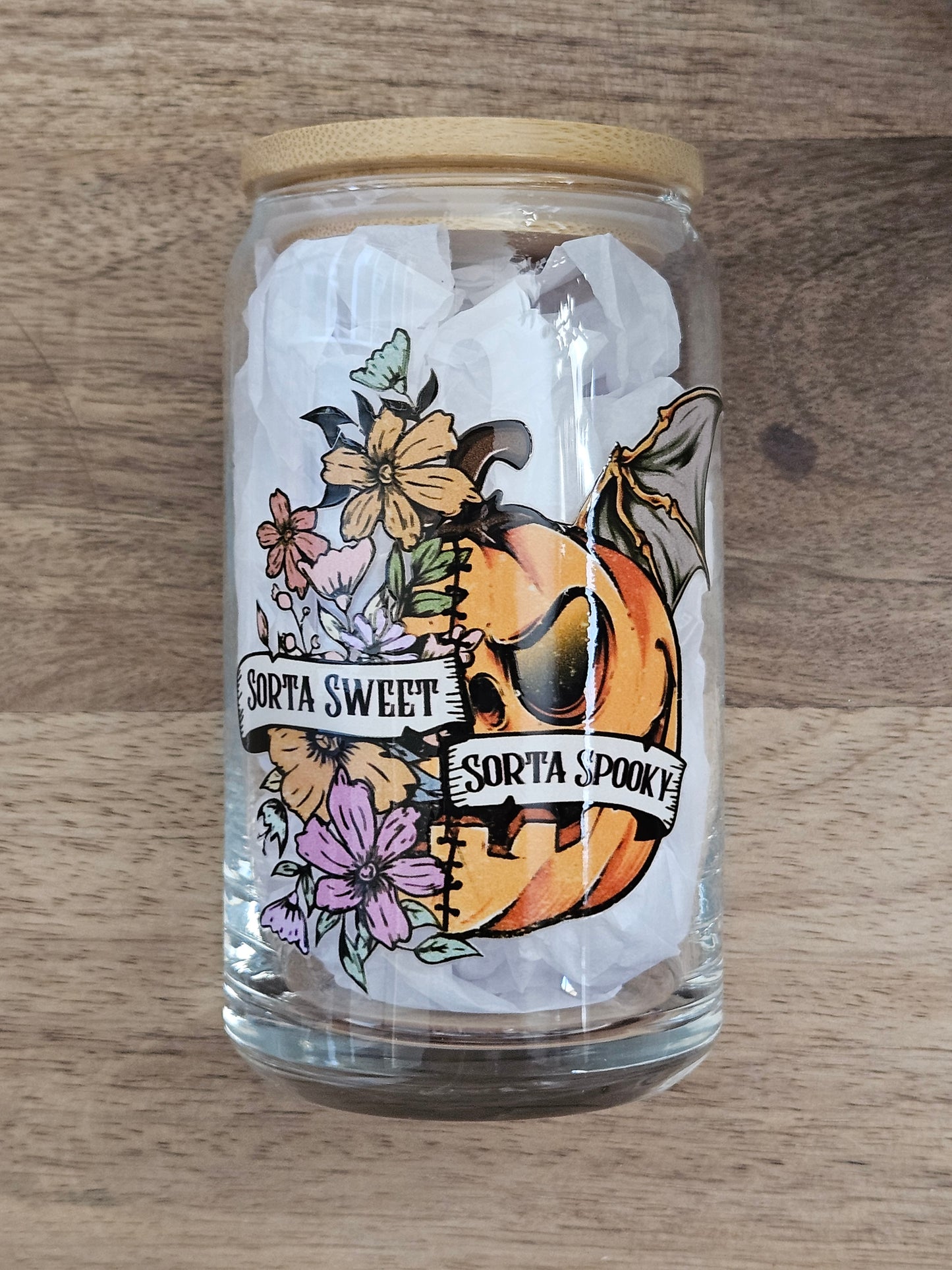 Sorta Sweet, Sorta Spooky Glass Cup - Desert Blossom Gifts