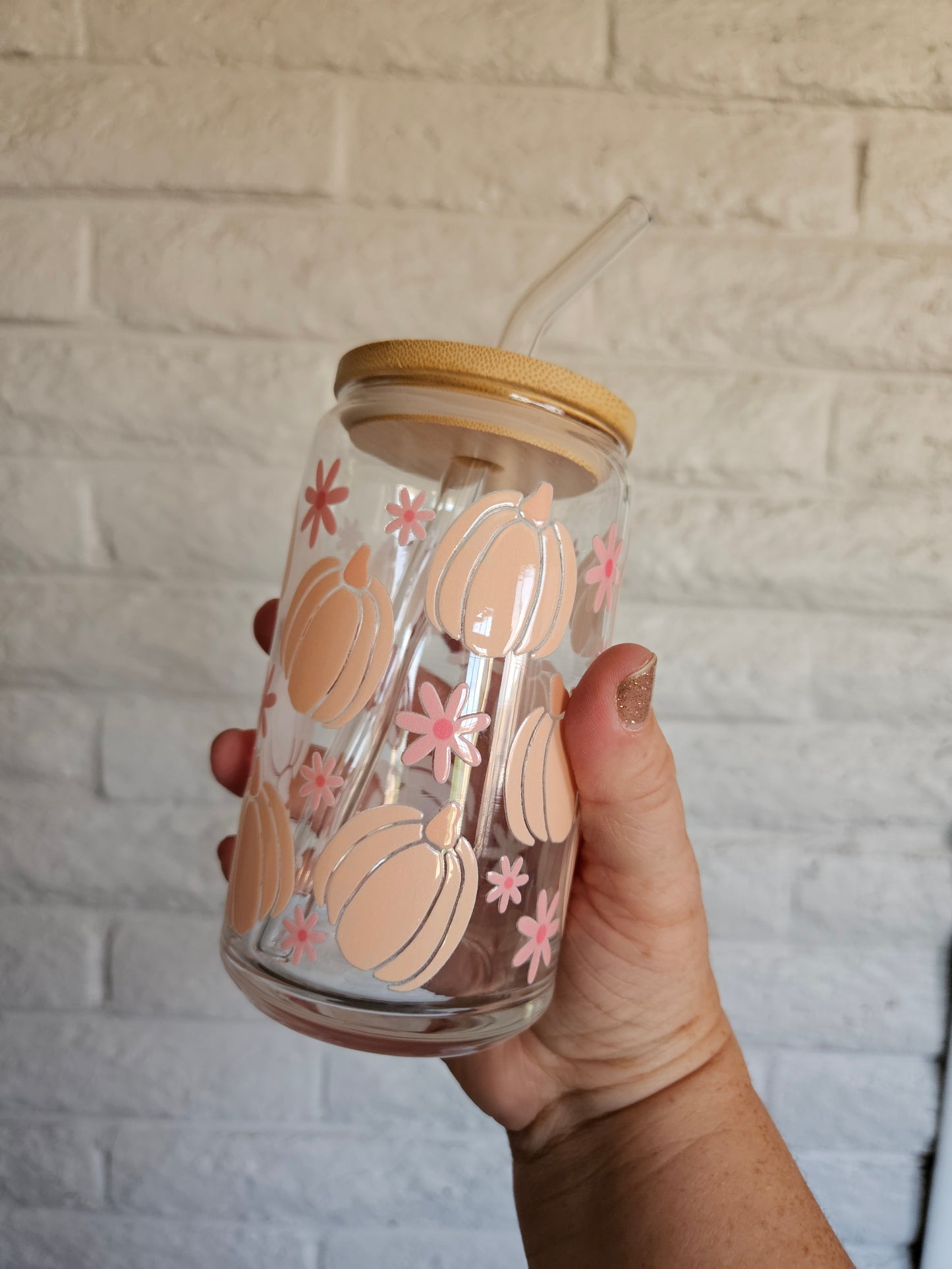 Pumpkins Glass Cup - Desert Blossom Gifts