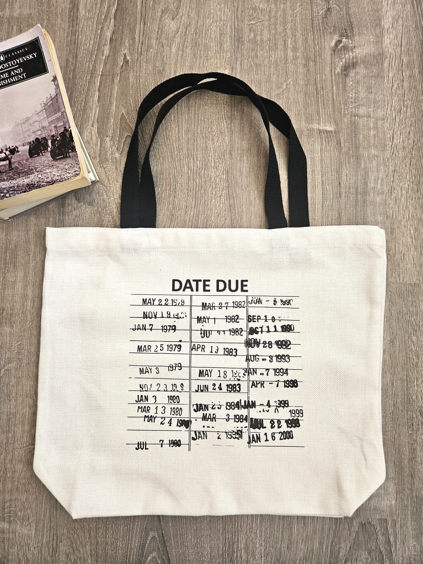 Library Card Canvas Bag - Desert Blossom Gifts