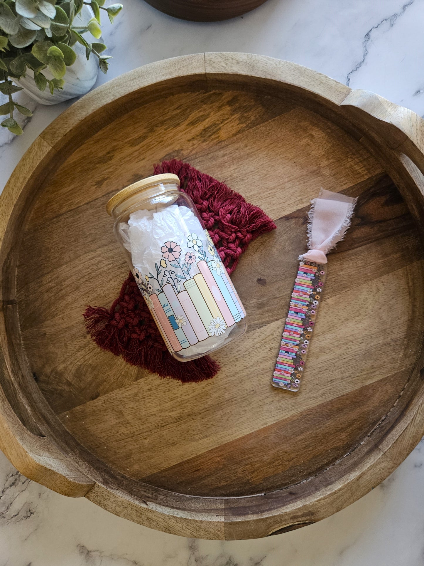 Floral Books Bookmark