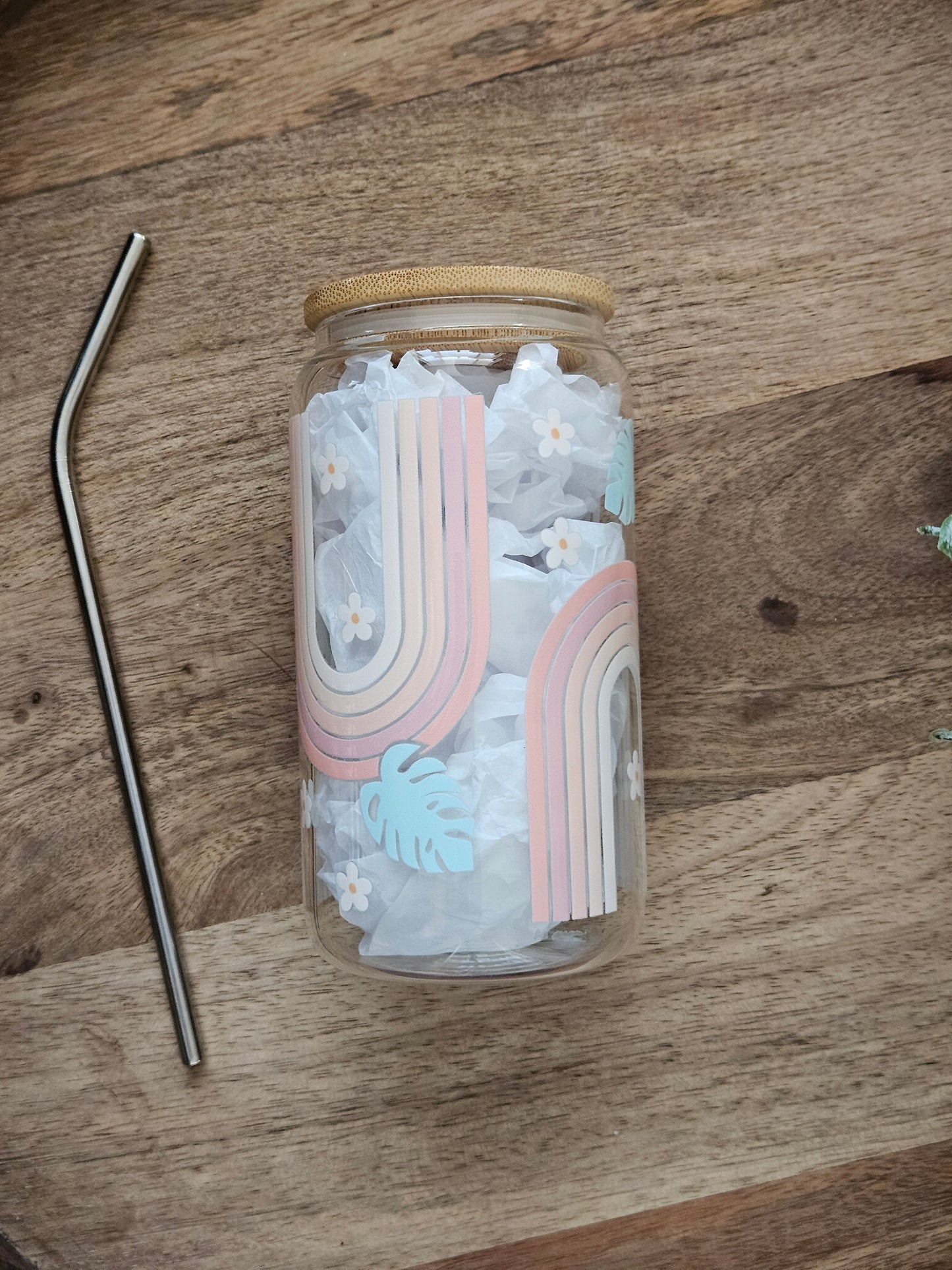 Summer Rainbow Glass Cup - Desert Blossom Gifts