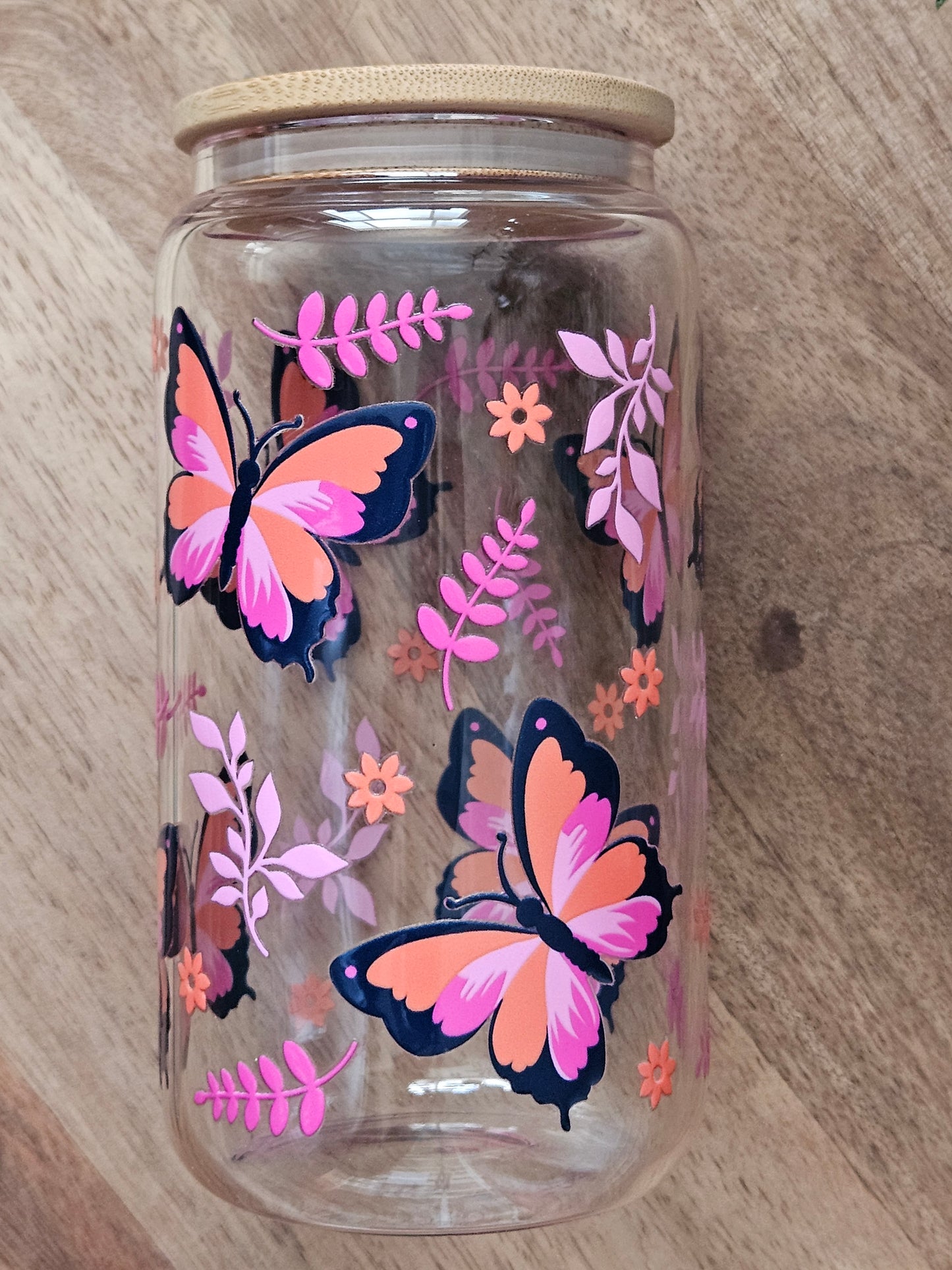 Butterflies Glass Cup