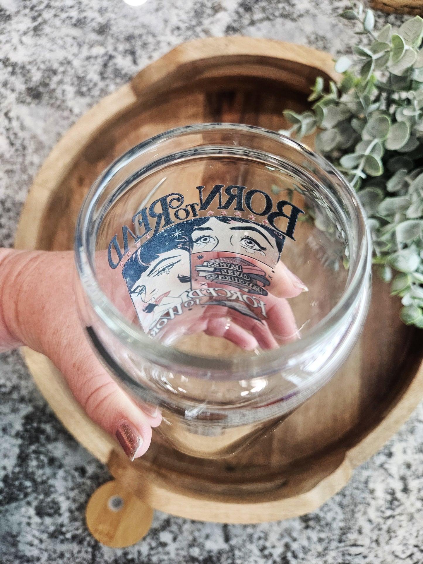 Born to Read Glass Cup - Desert Blossom Gifts