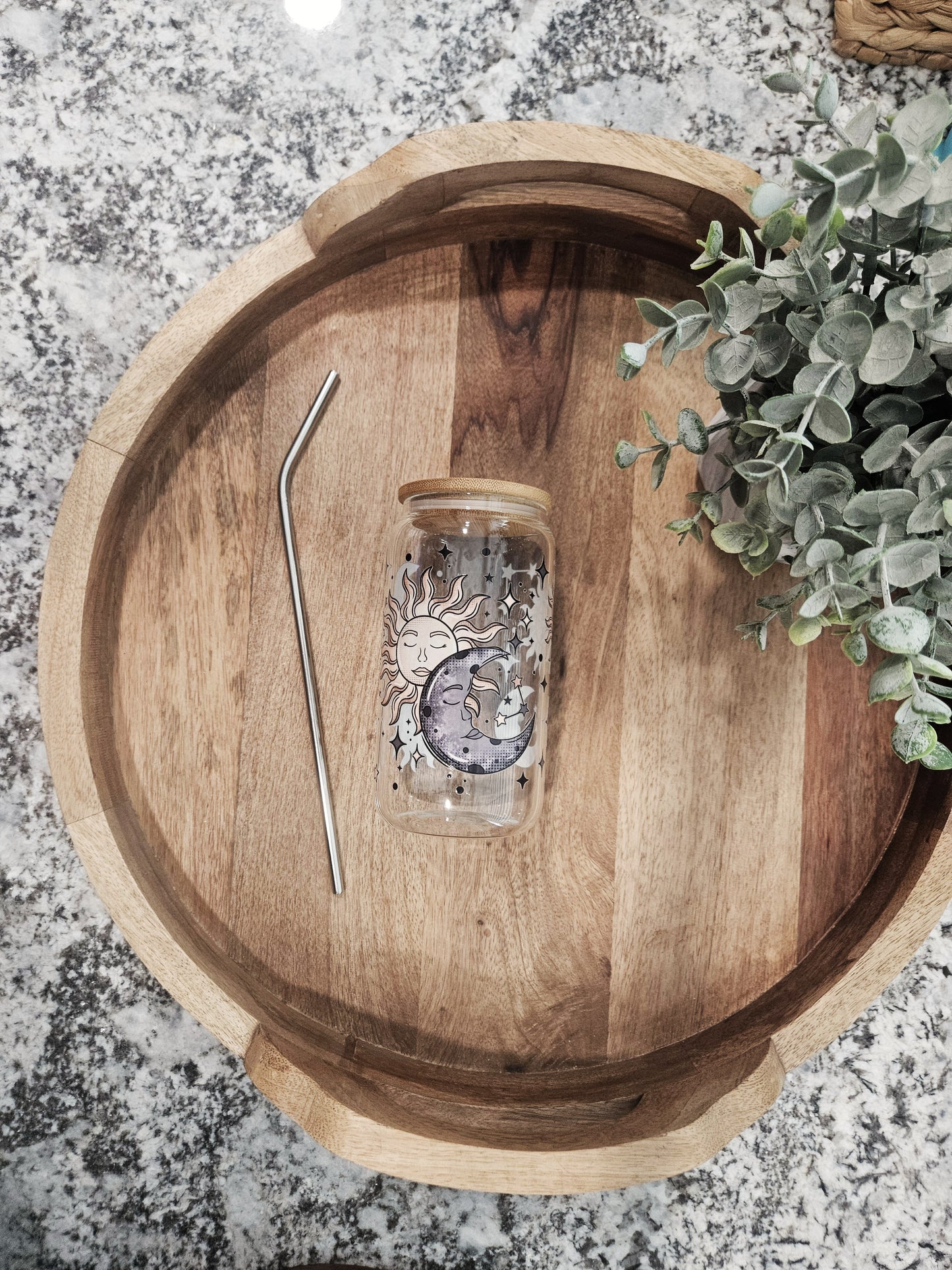 Sun and Moon Glass Cuo - Desert Blossom Gifts