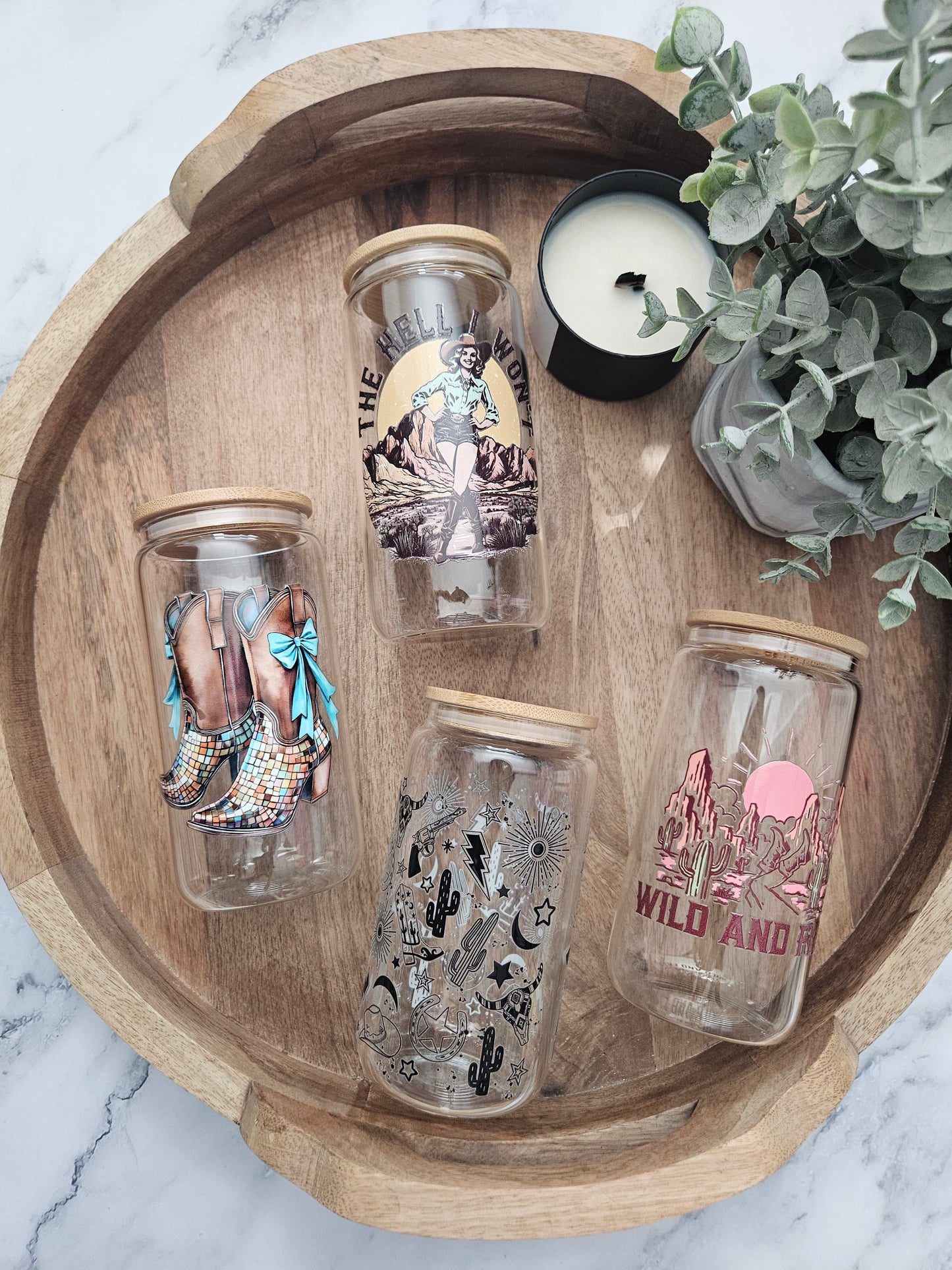 Wild and Free Glass Cup - Desert Blossom Gifts