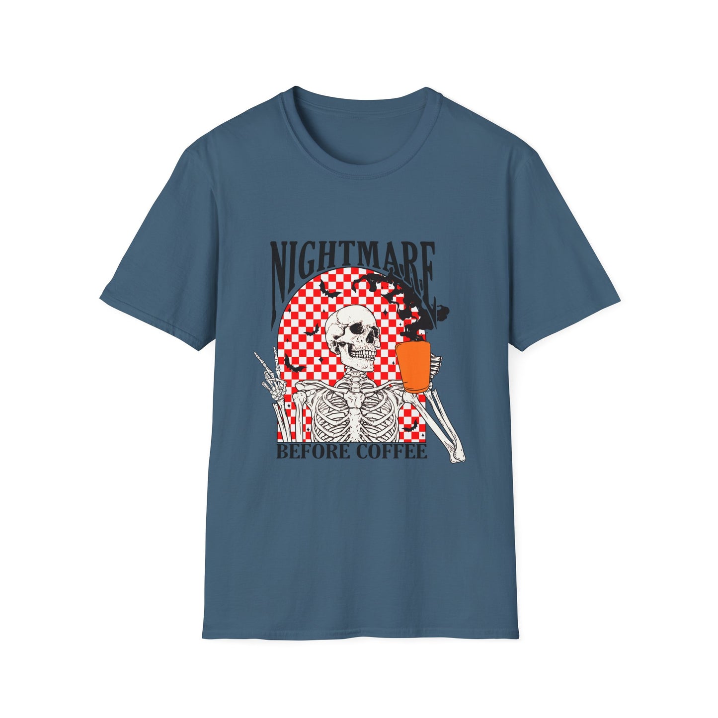 Nightmare Before Coffee Unisex T-Shirt, Halloween Gift, Skeleton Tee, Funny Coffee Shirt, Graphic Tee for Coffee Lovers