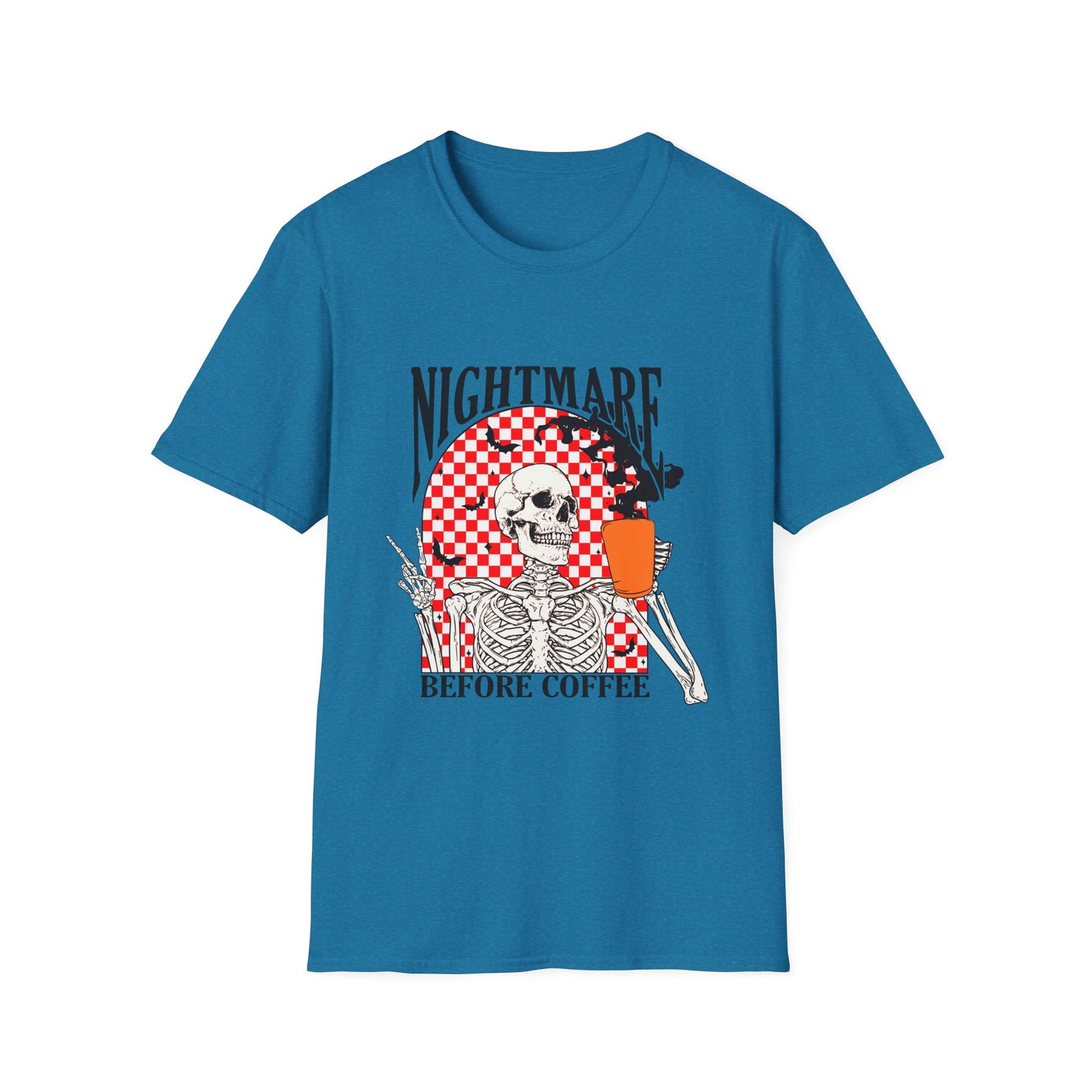 Nightmare Before Coffee Unisex T-Shirt, Halloween Gift, Skeleton Tee, Funny Coffee Shirt, Graphic Tee for Coffee Lovers
