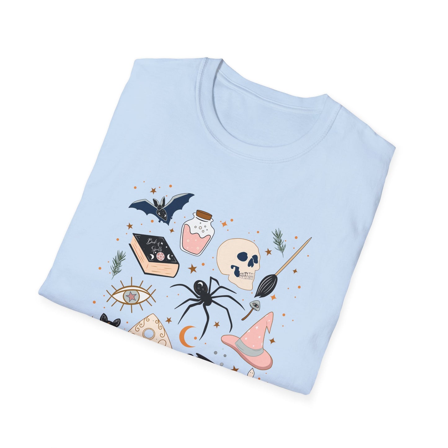 Boho Mystic Unisex T-Shirt, Cute Casual Tee for Everyday Wear, Perfect for Halloween, Gift for Witchy Friends, Trendy Graphic Tee