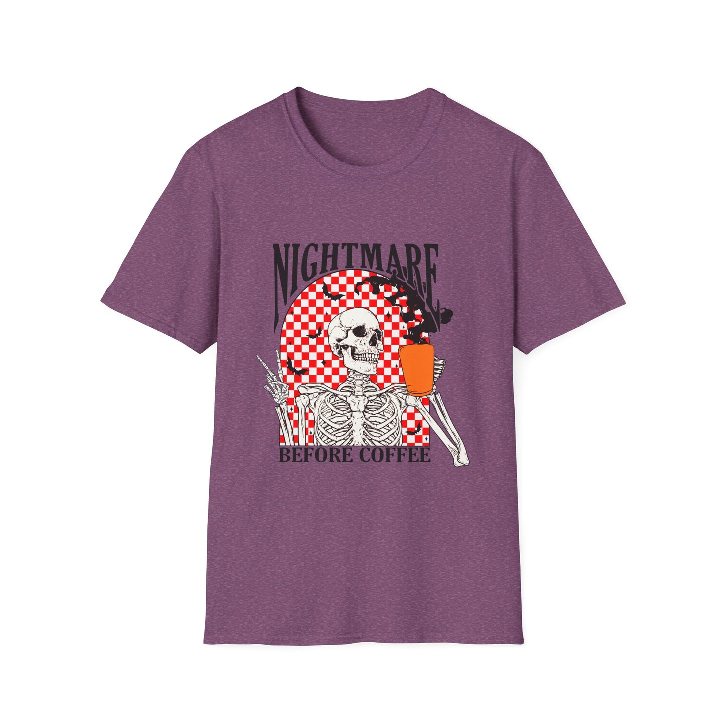 Nightmare Before Coffee Unisex T-Shirt, Halloween Gift, Skeleton Tee, Funny Coffee Shirt, Graphic Tee for Coffee Lovers