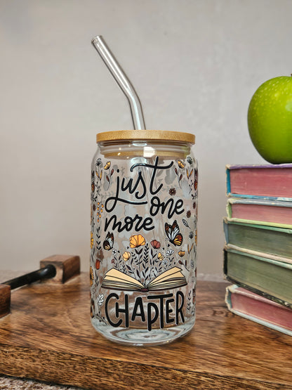 Just One More Chapter Glass Cup