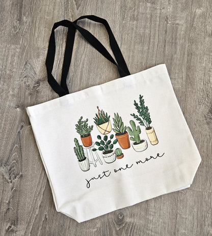 Just One More Plant Canvas Bag - Desert Blossom Gifts