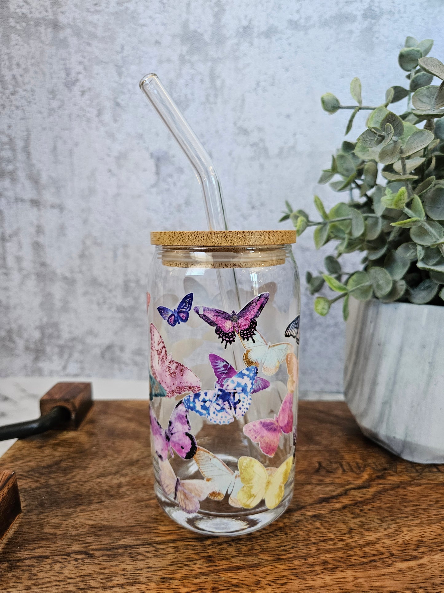 Butterfly Glass Cup - Desert Blossom Gifts