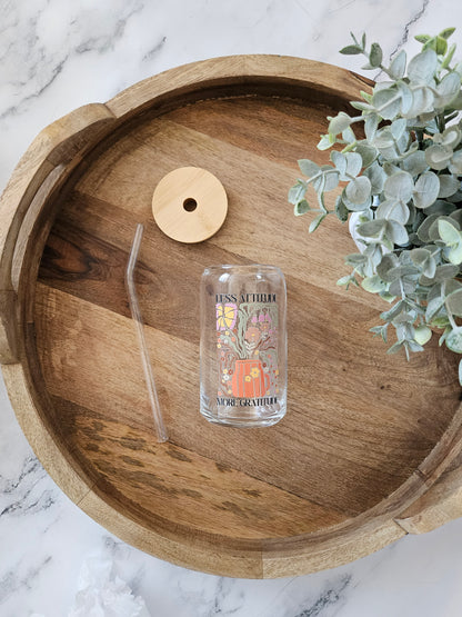 Less Attitude Glass Cup - Desert Blossom Gifts