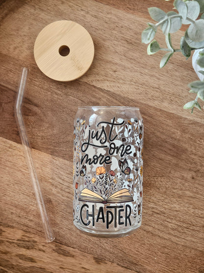 Just One More Chapter Glass Cup