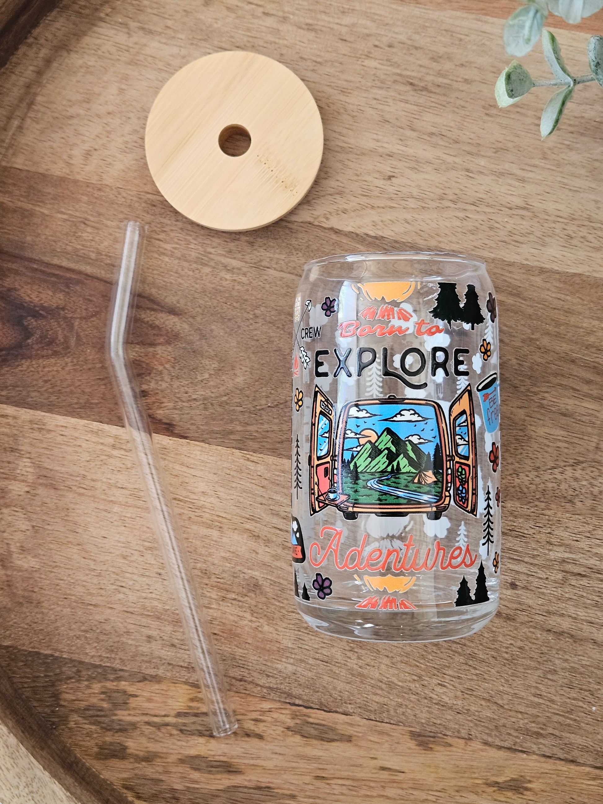 Born to Explore Glass Cup - Desert Blossom Gifts