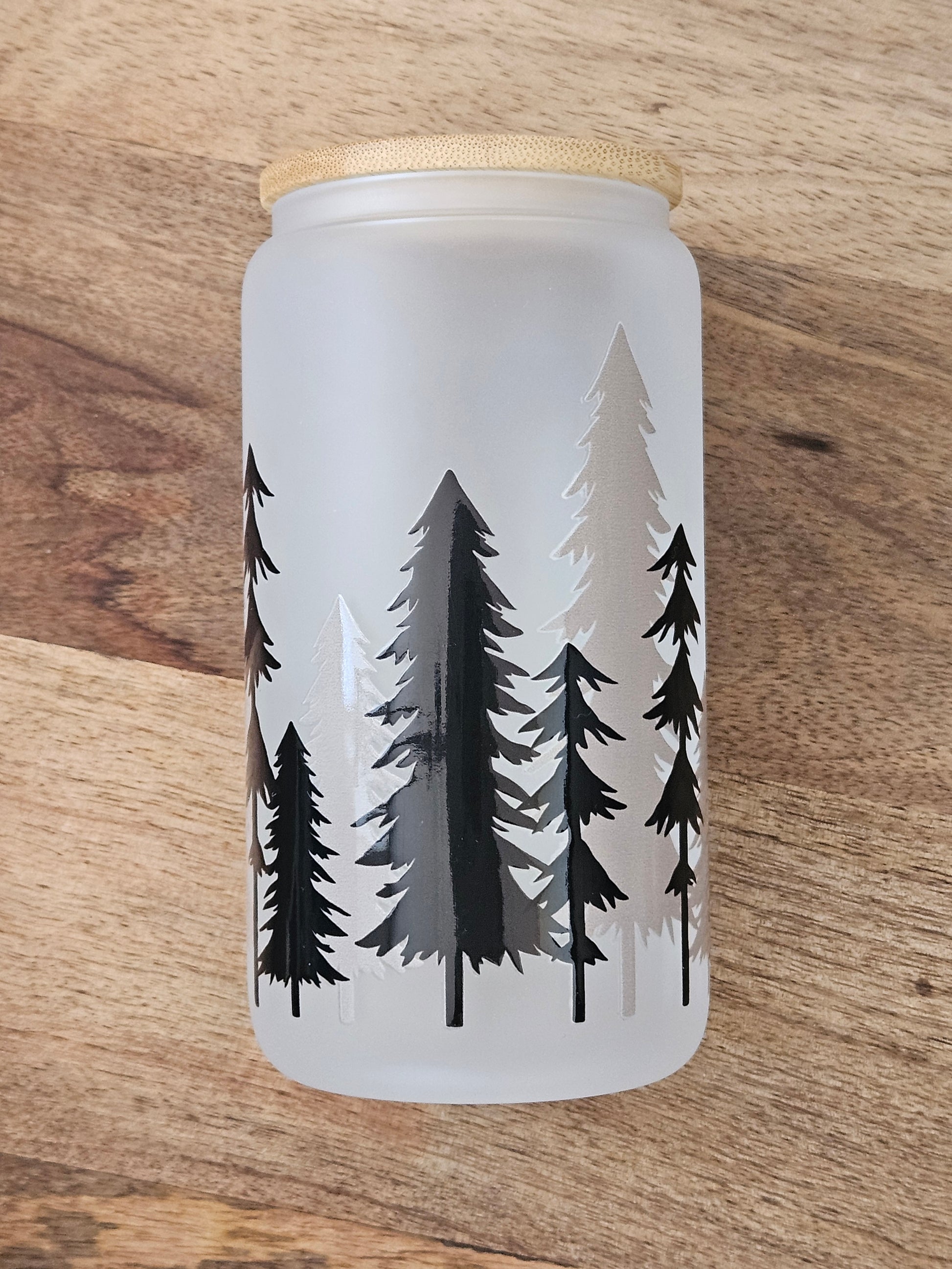 Forest Frosted Glass Cup - Desert Blossom Gifts