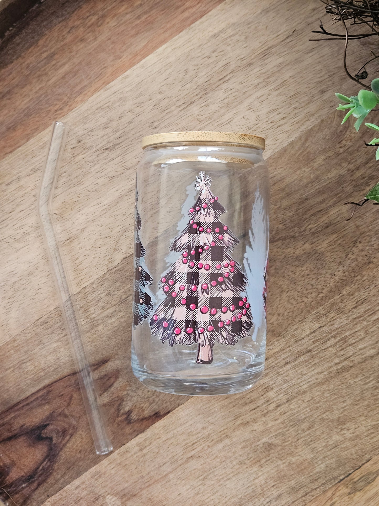 Christmas Tree Glass Cup