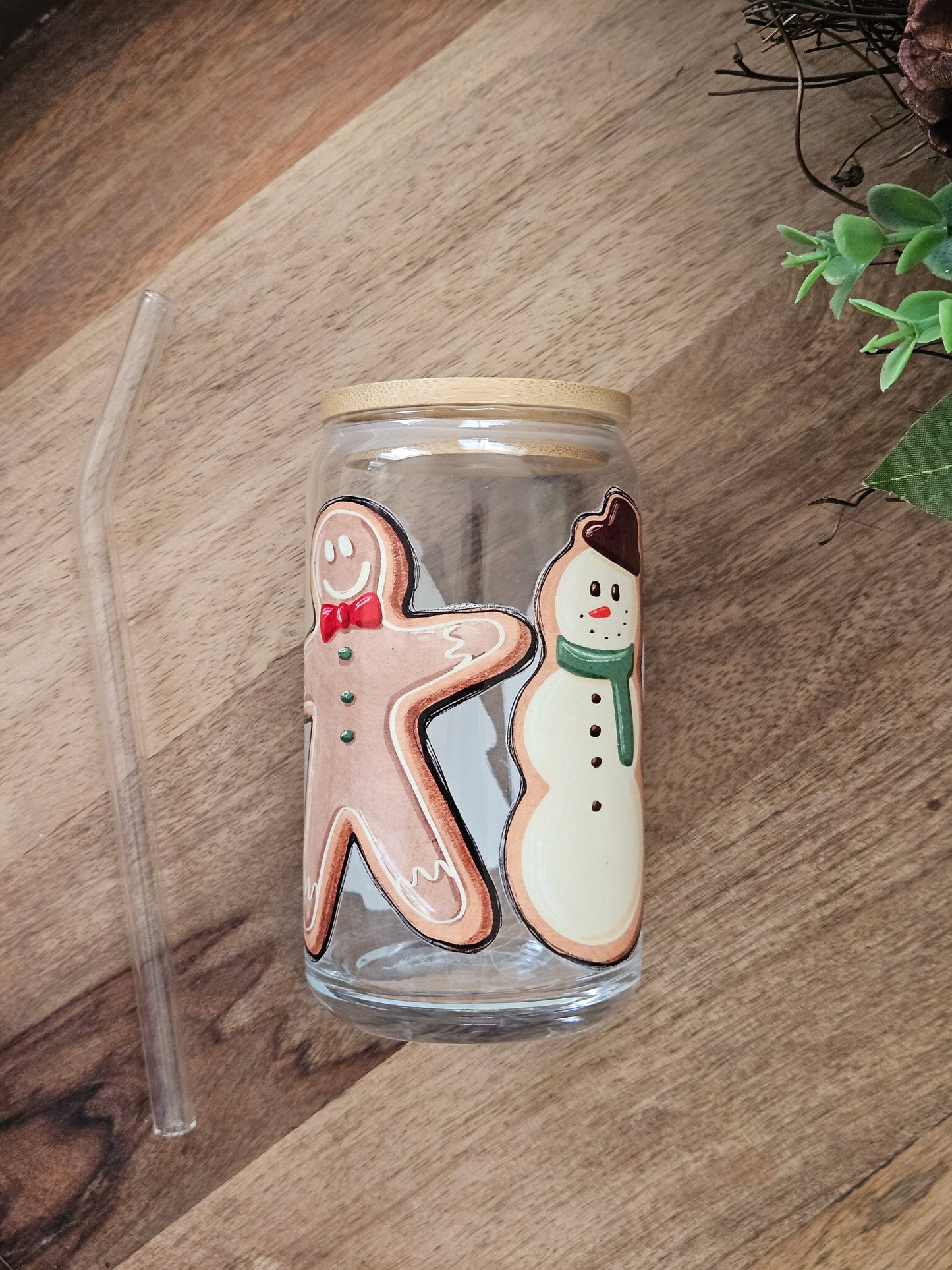 Christmas Cookie Glass Cup